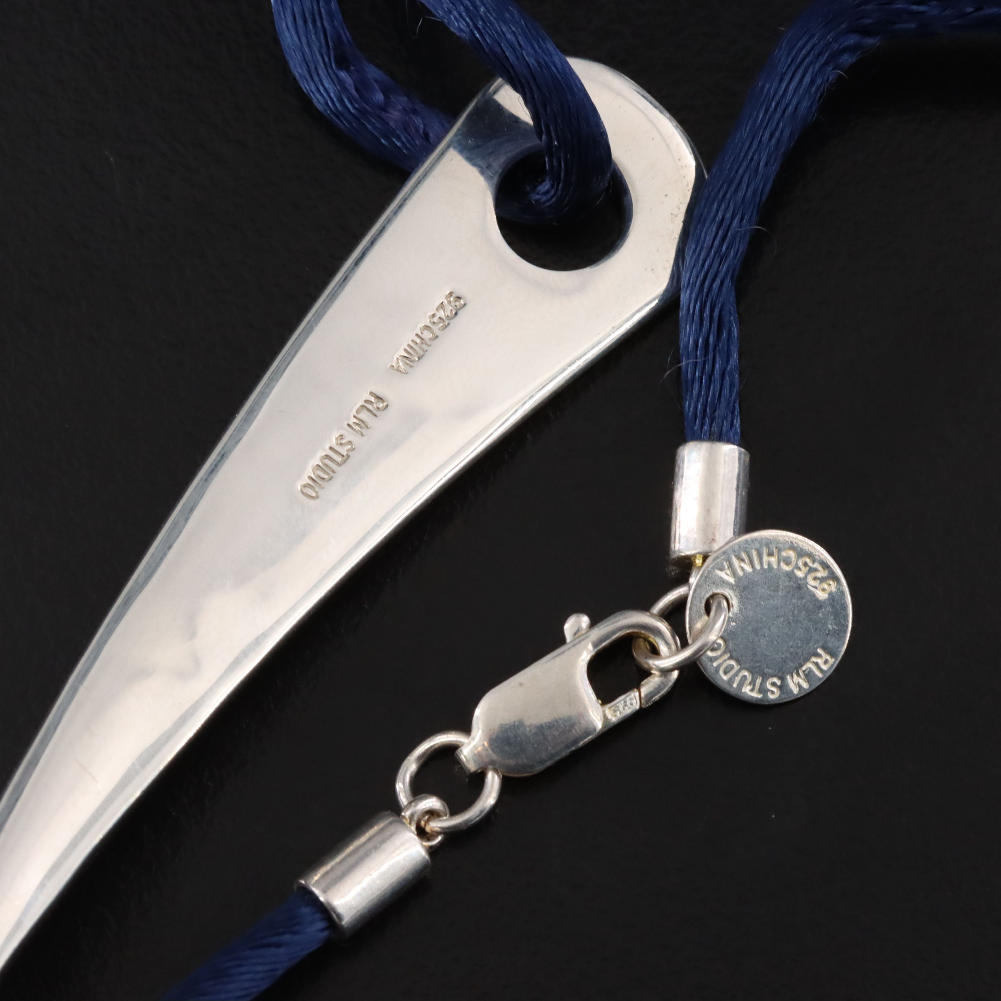 Robert Lee Morris Studio Sterling Tapered Pendant Necklace