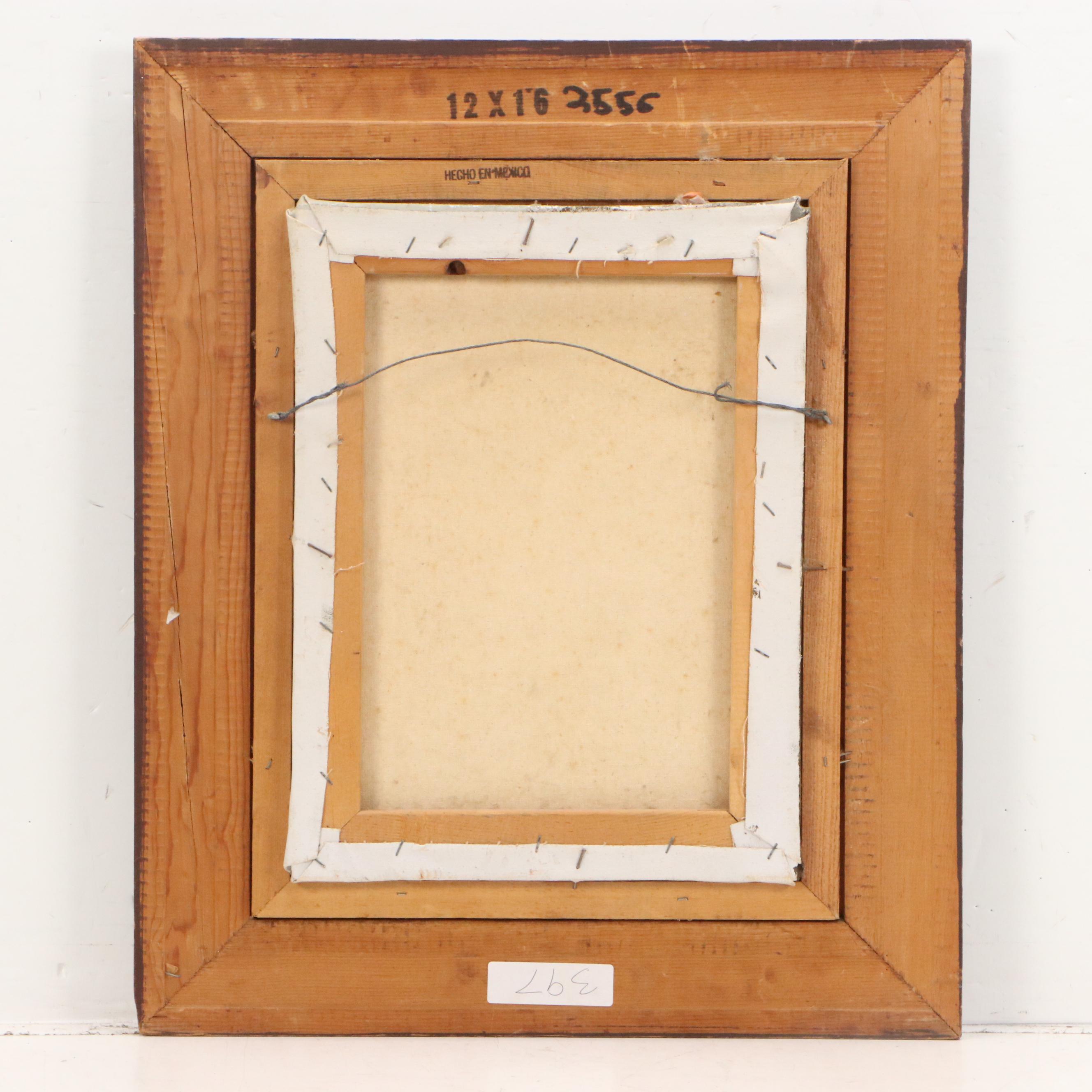 J. Thomas Mountainous Landscape Oil Painting, Late 20th Century