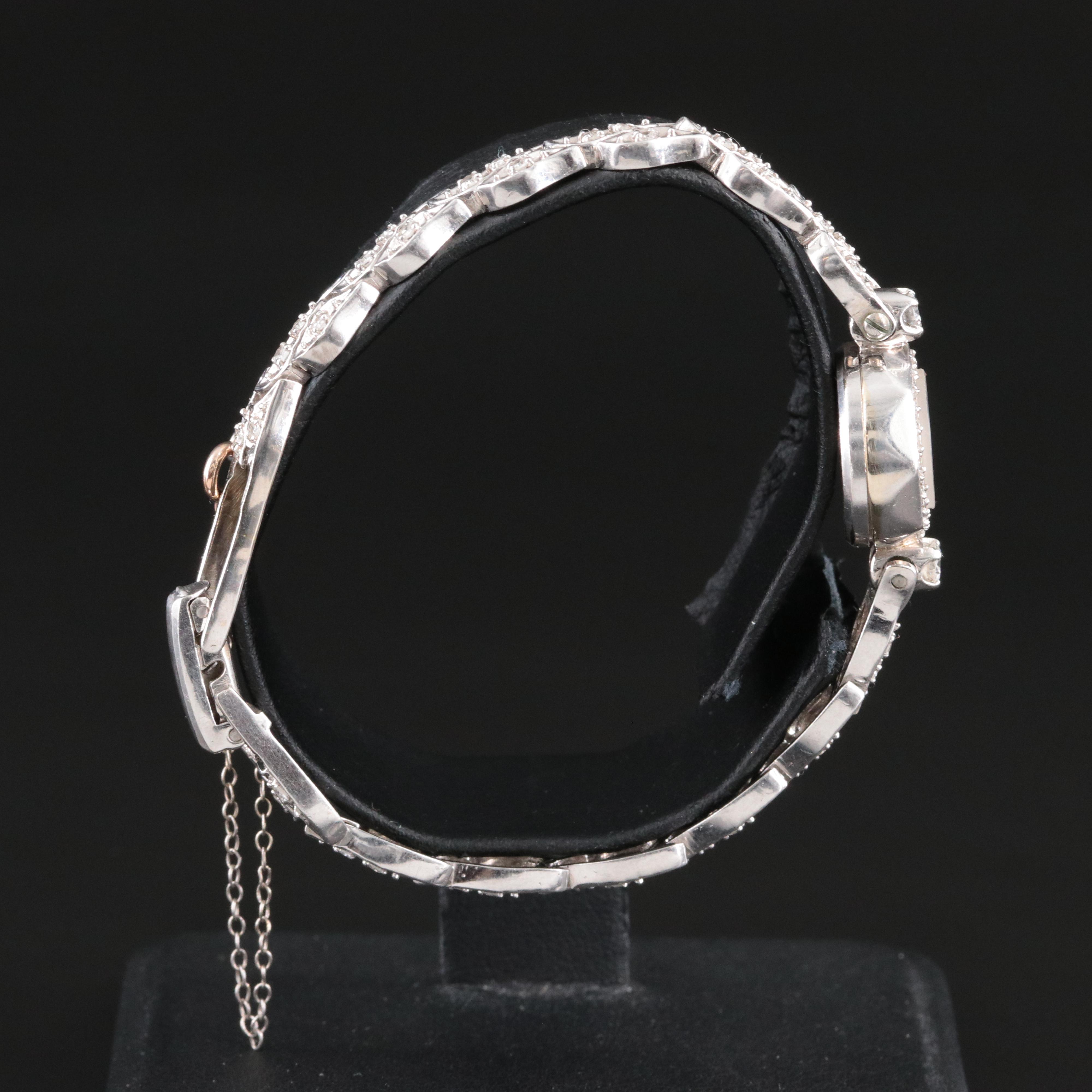 14K Bulova Vintage Diamond Cocktail Watch