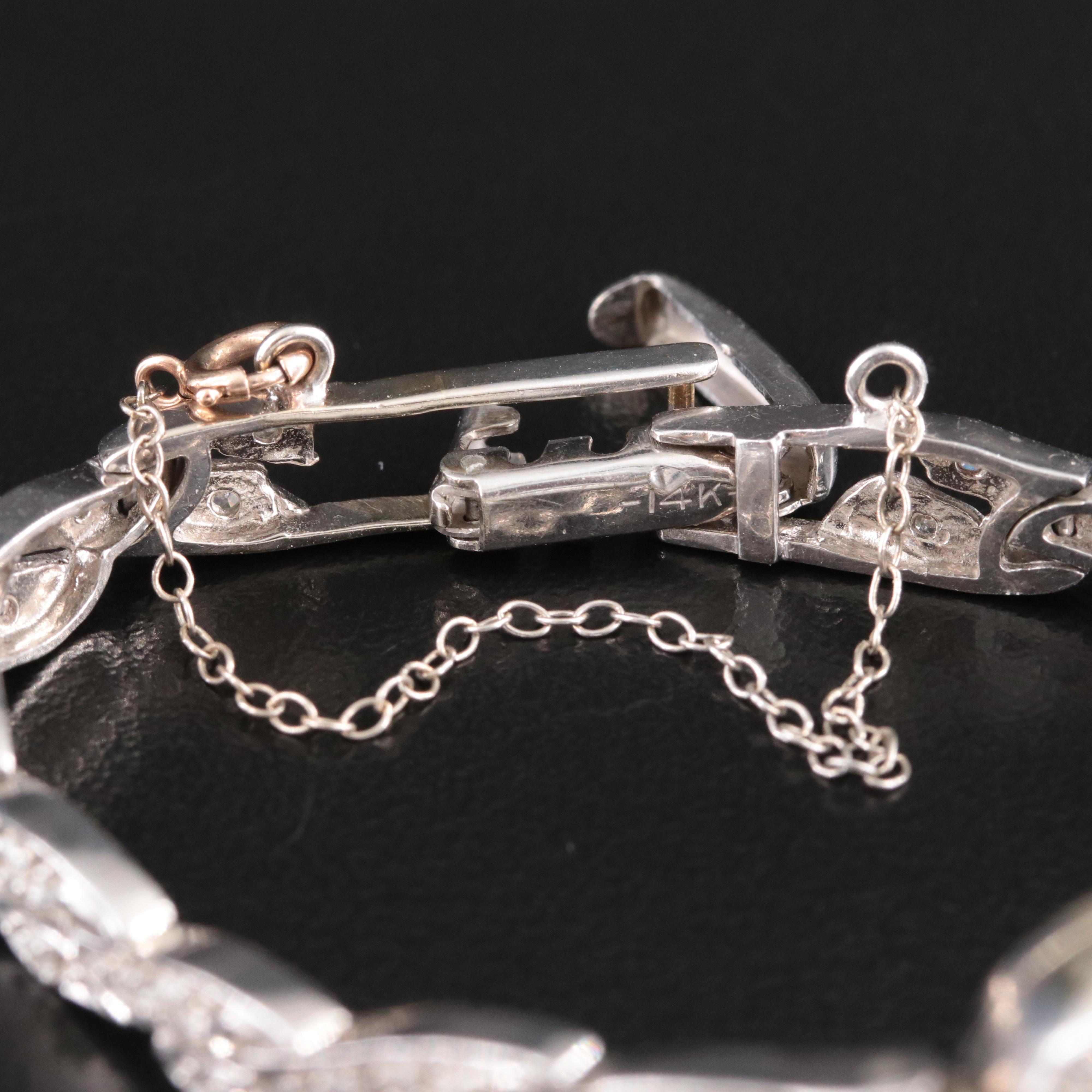 14K Bulova Vintage Diamond Cocktail Watch