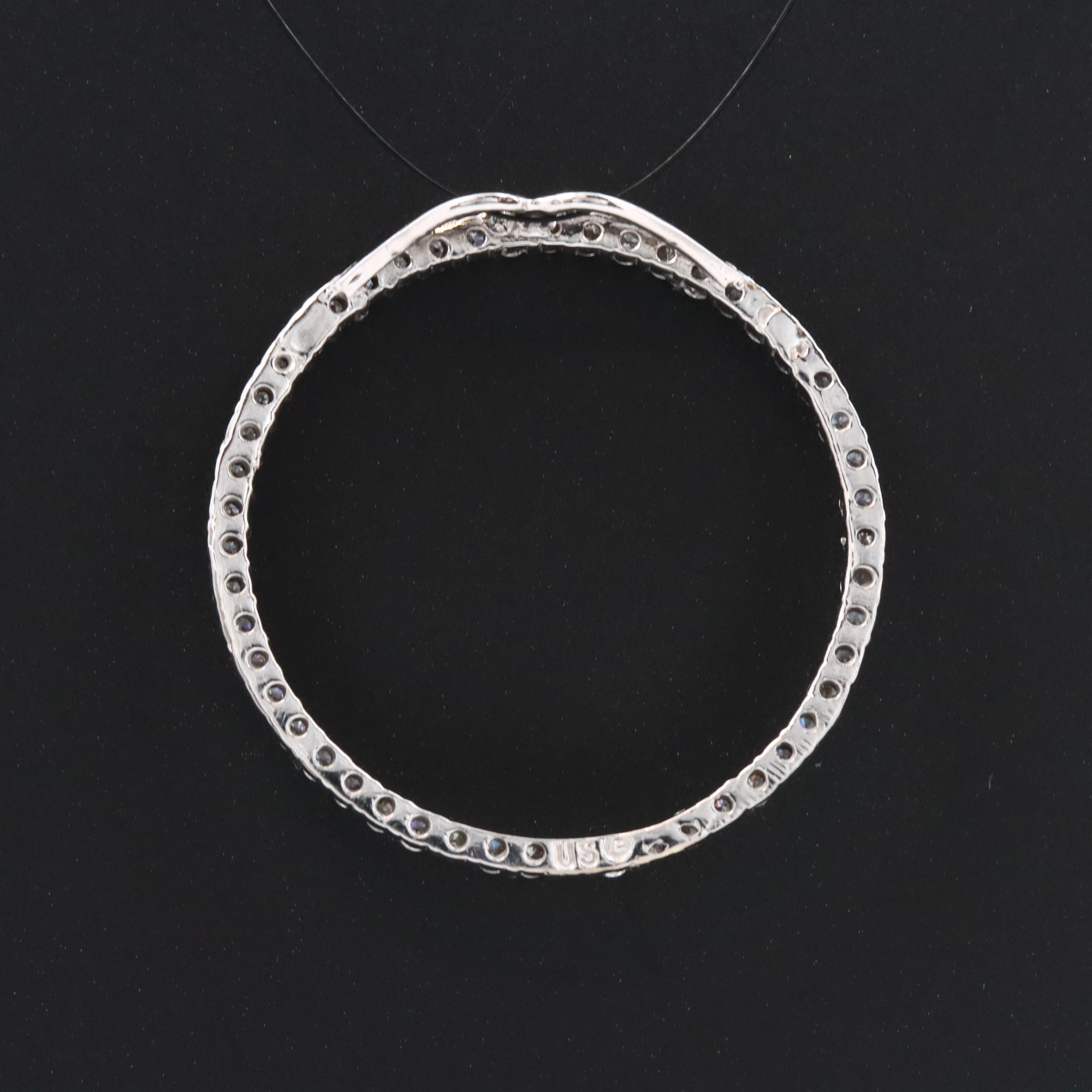 14K 1.00 CTW Diamond Circle Pendant