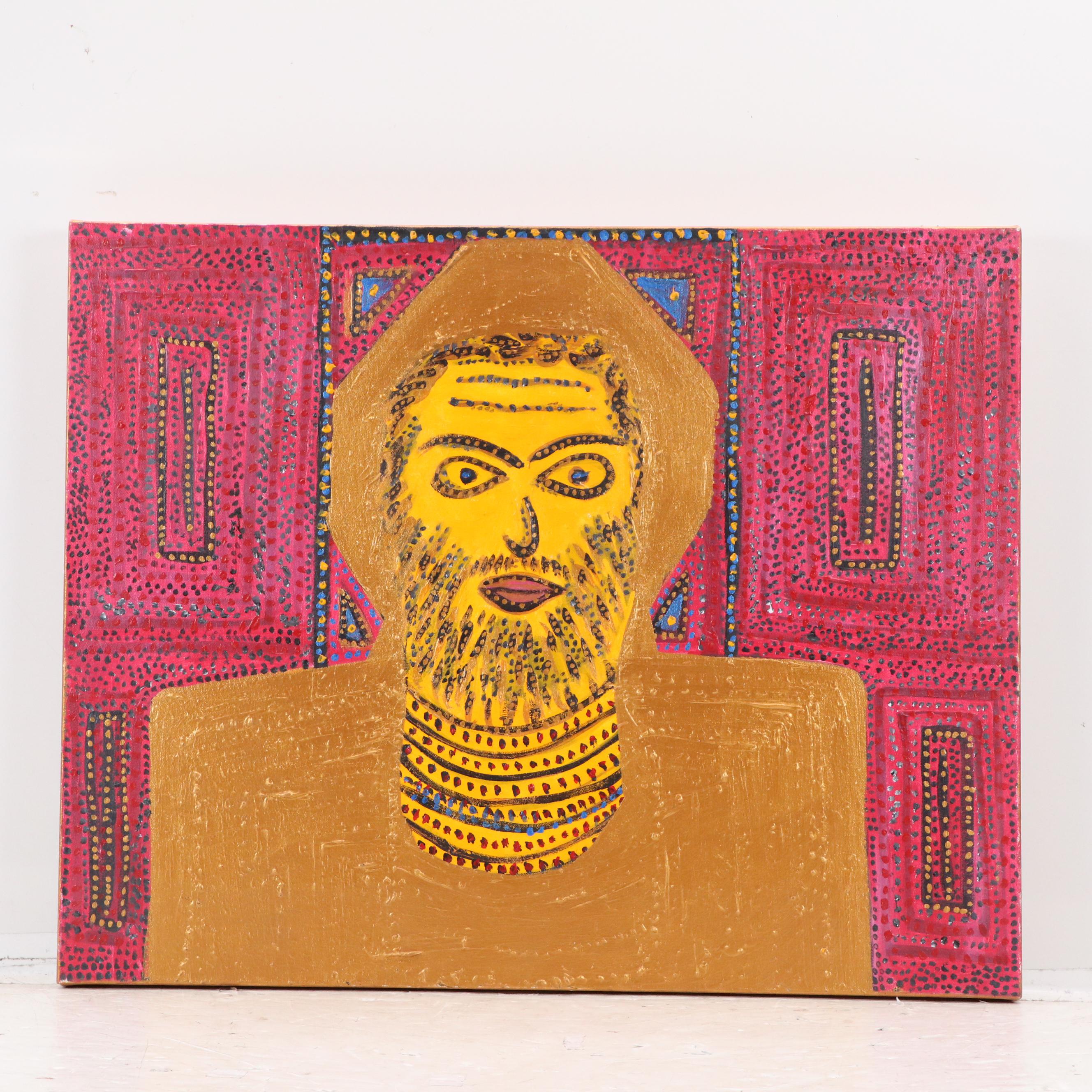 Acrylic Folk Painting "Homage: Bob Dylan," 2006