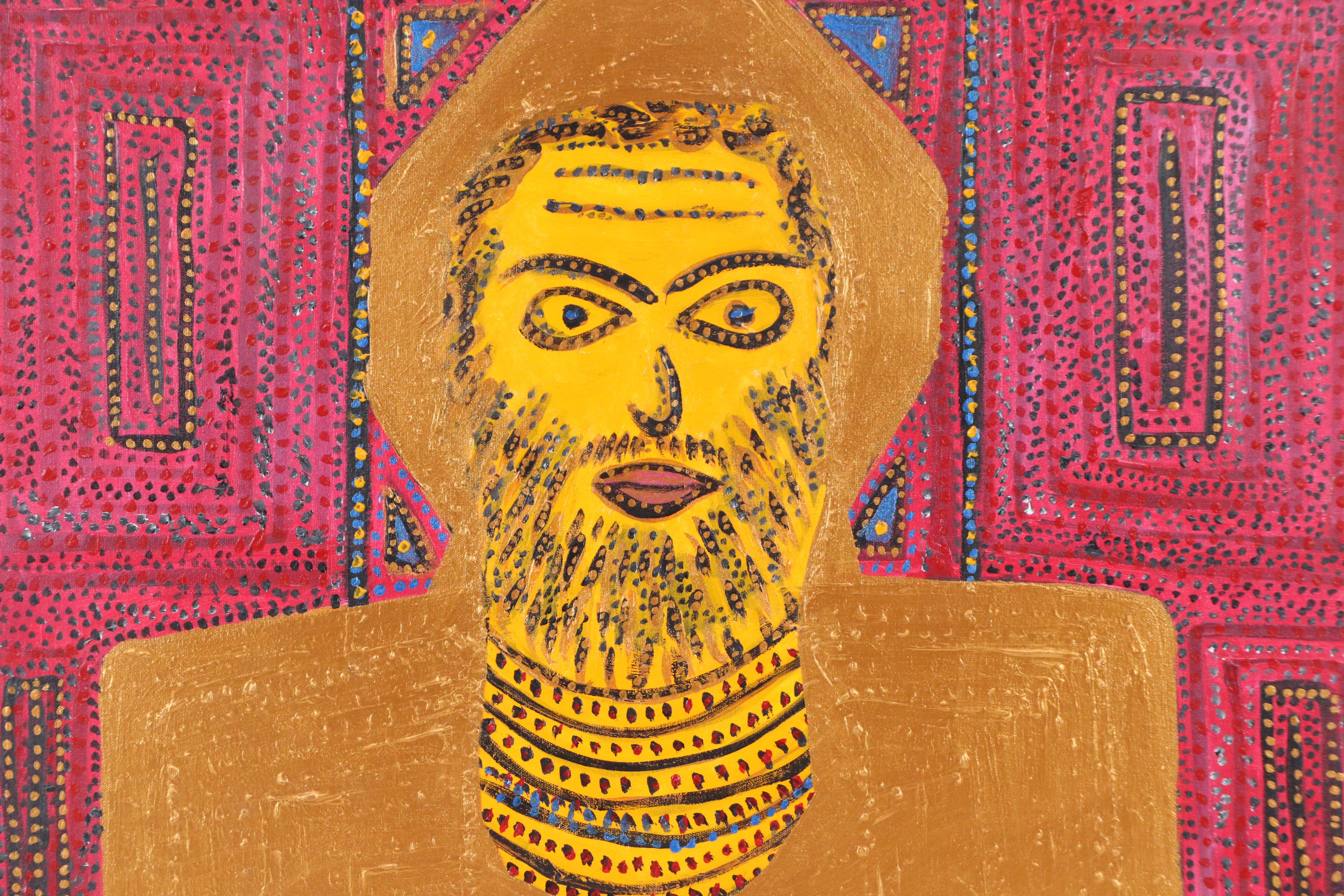 Acrylic Folk Painting "Homage: Bob Dylan," 2006