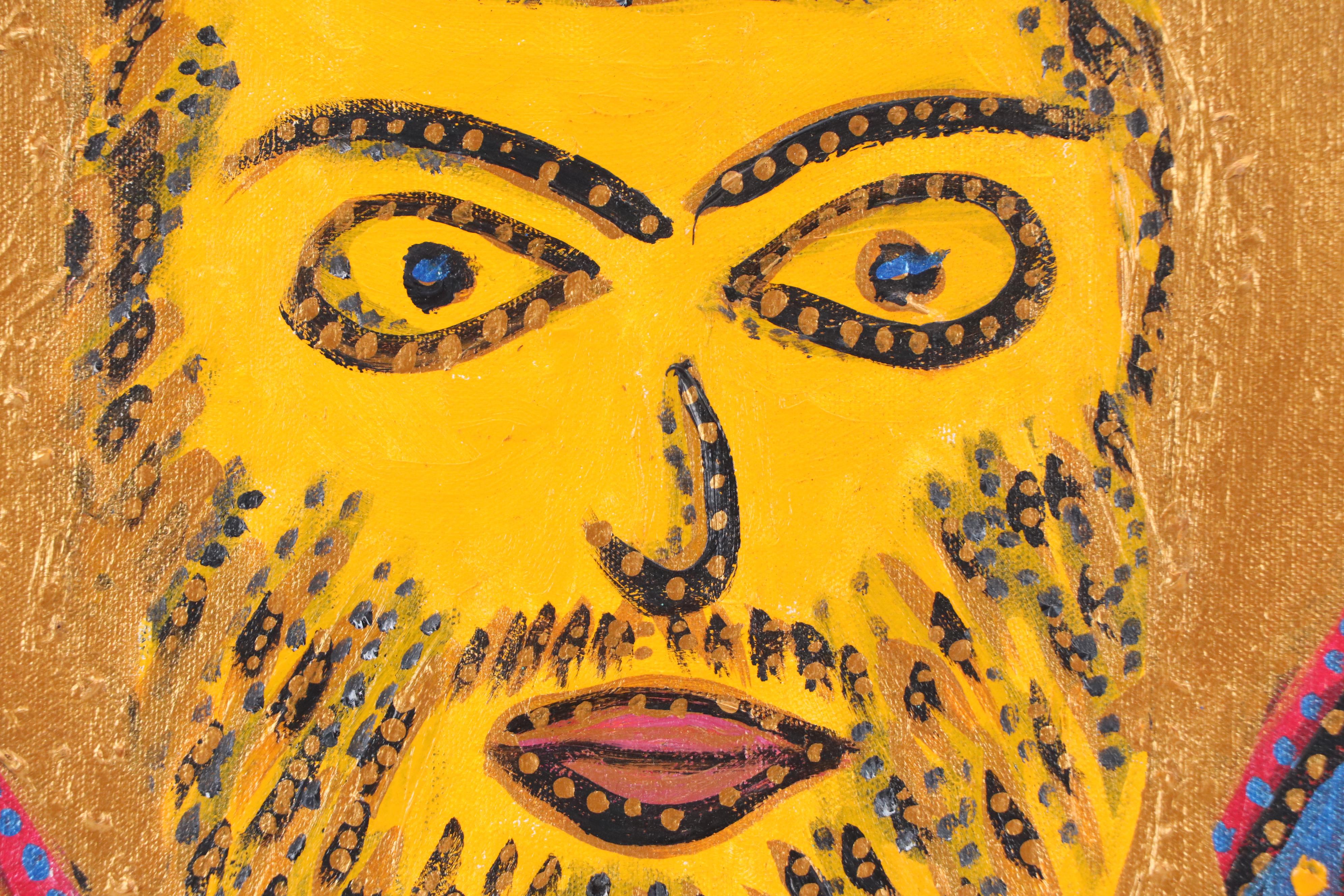 Acrylic Folk Painting "Homage: Bob Dylan," 2006