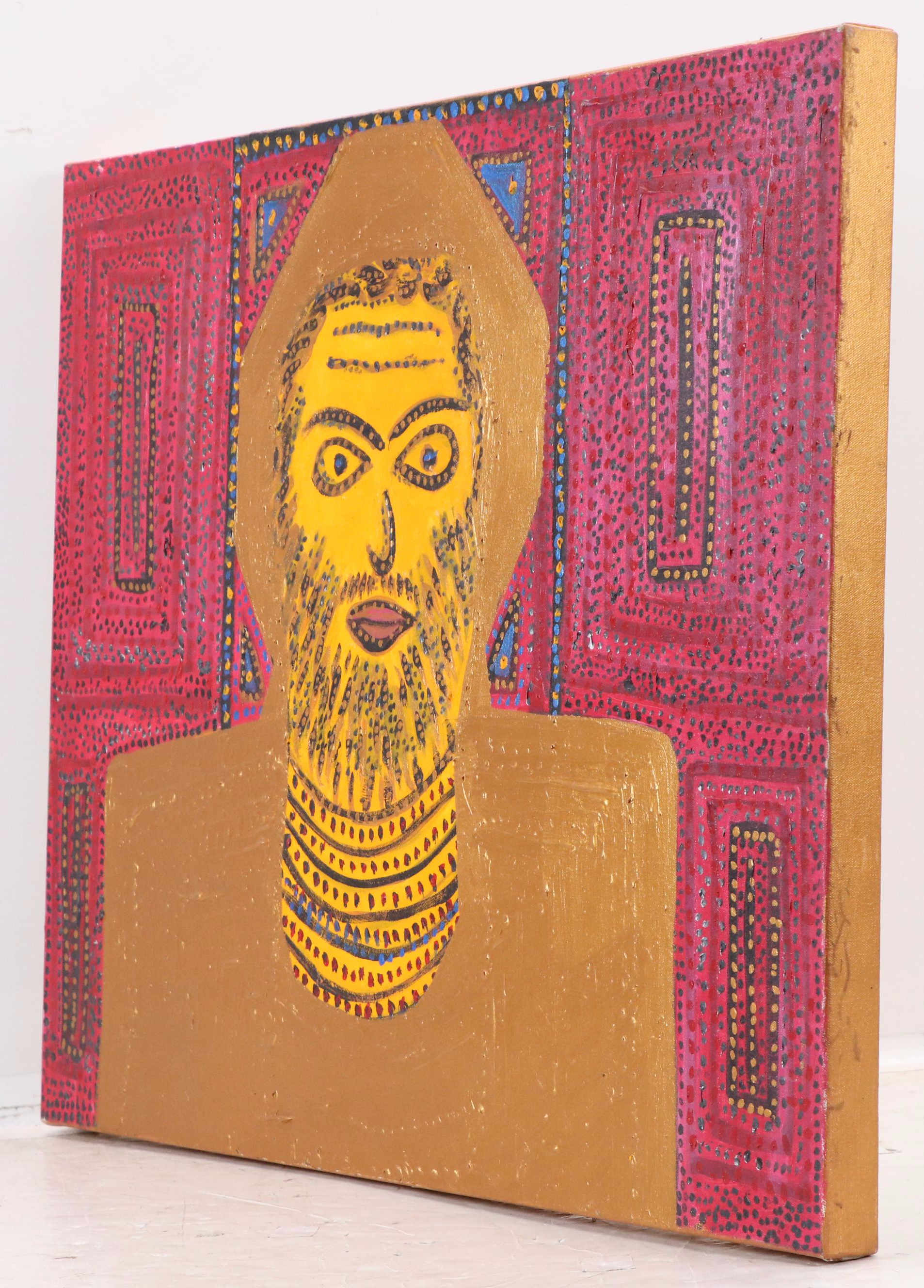 Acrylic Folk Painting "Homage: Bob Dylan," 2006