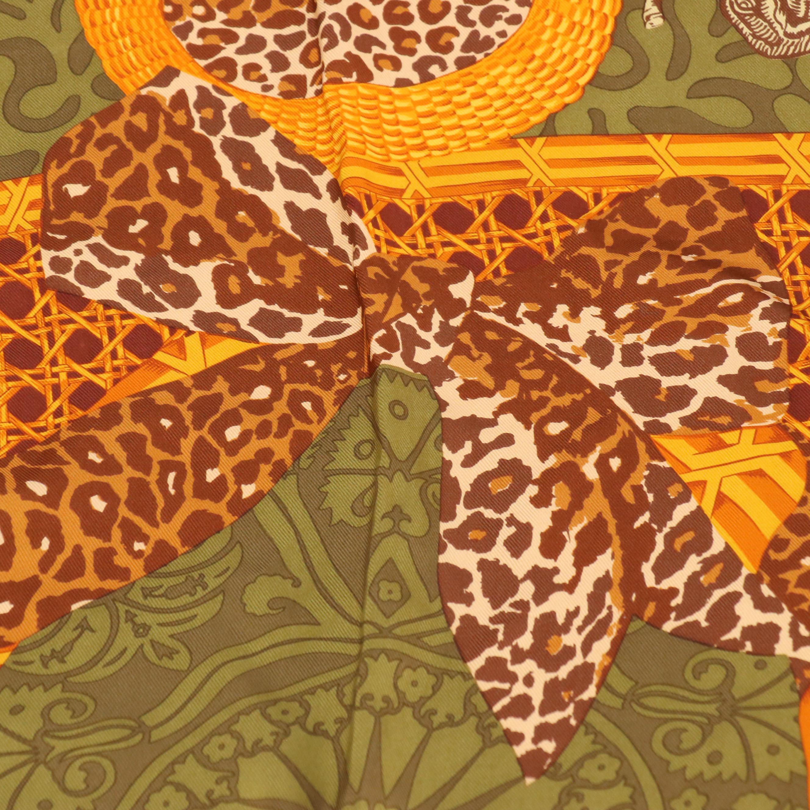 Christian Dior Animal Printed Silk Twill Scarf