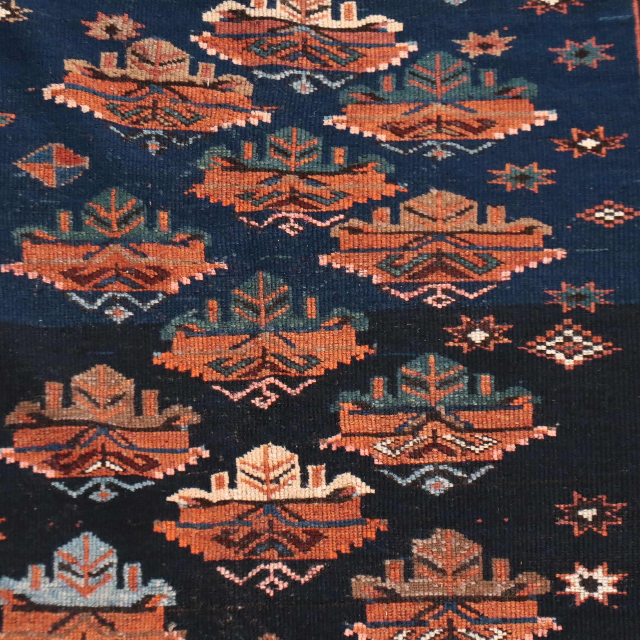 3'8 x 7'6 Hand-Knotted Caucasian Kazak Area Rug