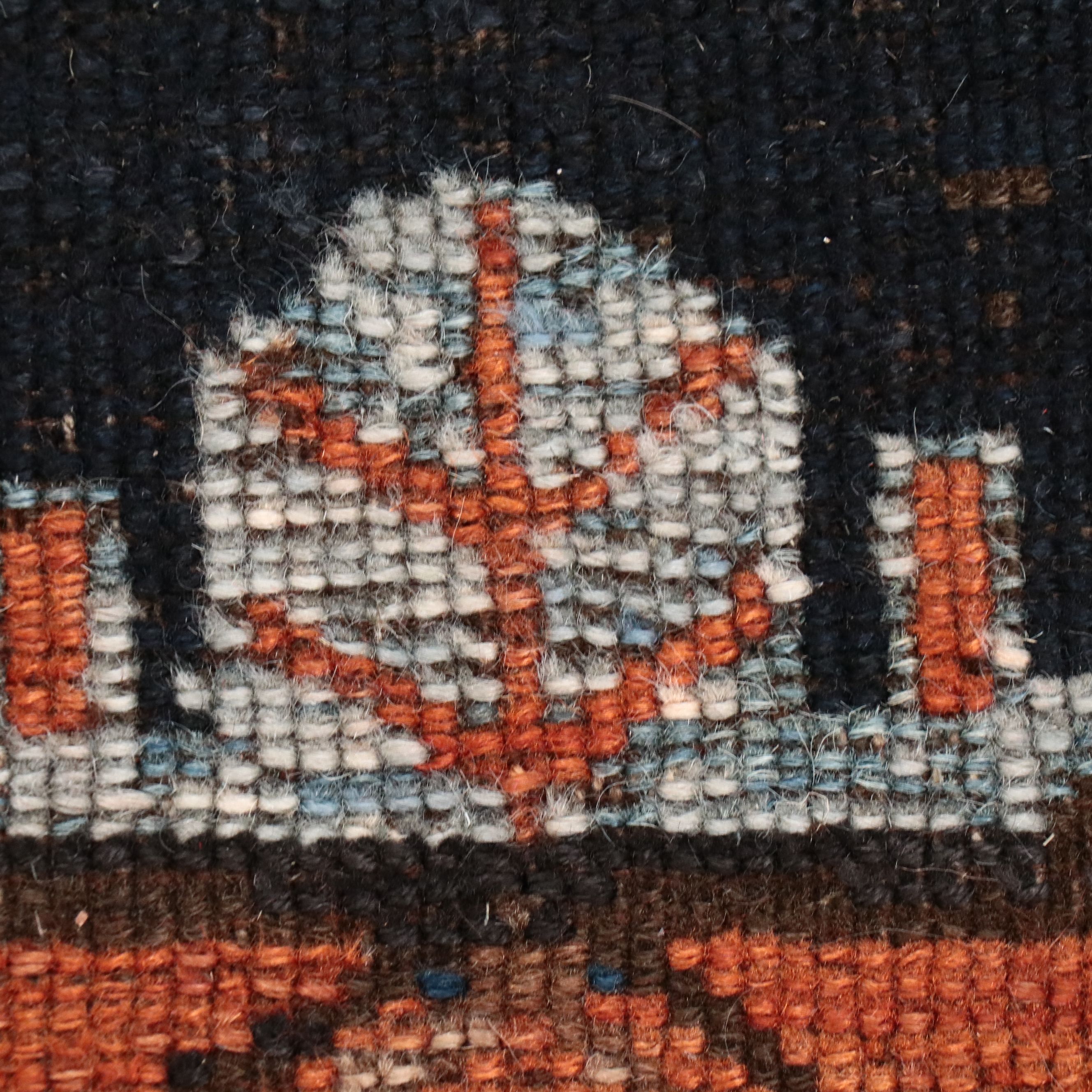 3'8 x 7'6 Hand-Knotted Caucasian Kazak Area Rug