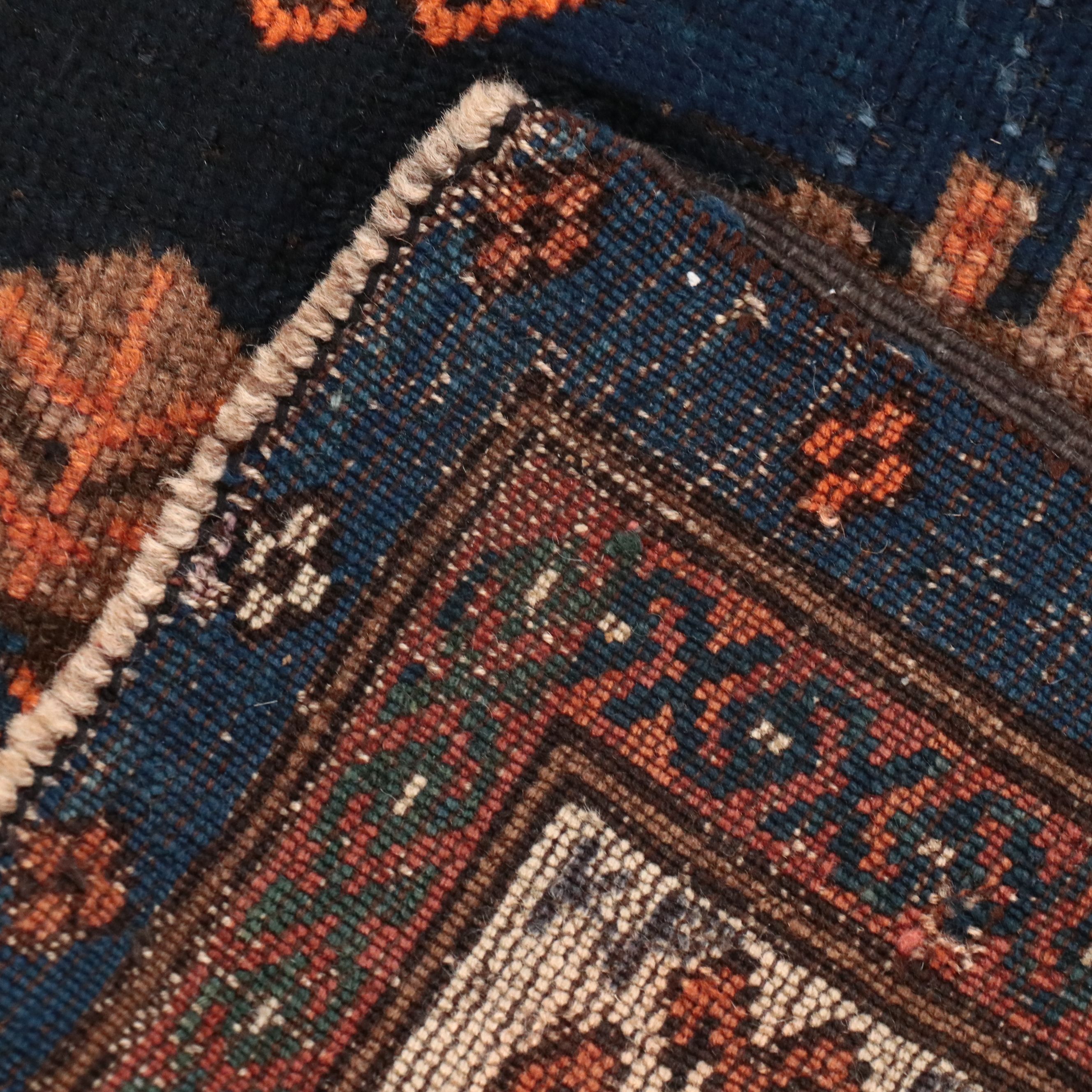 3'8 x 7'6 Hand-Knotted Caucasian Kazak Area Rug