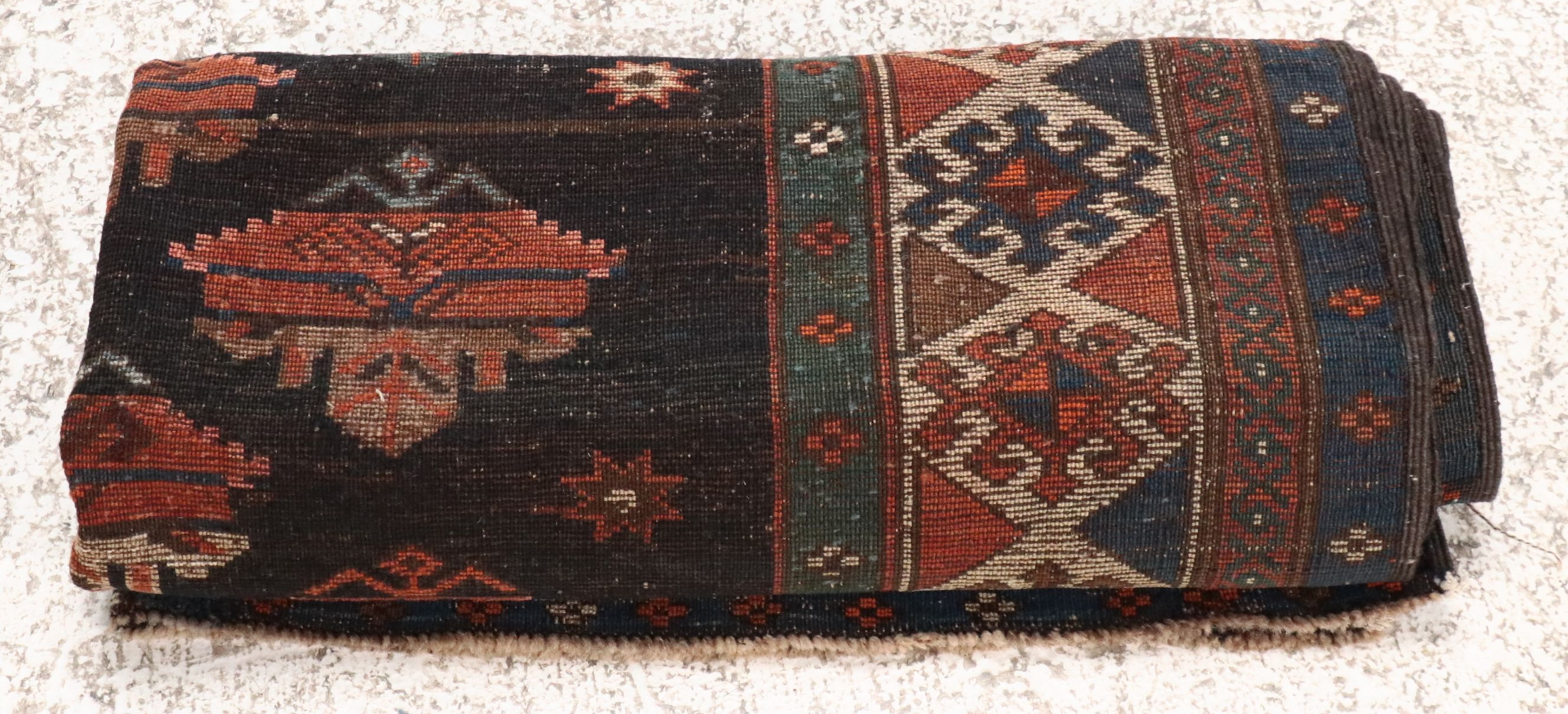 3'8 x 7'6 Hand-Knotted Caucasian Kazak Area Rug