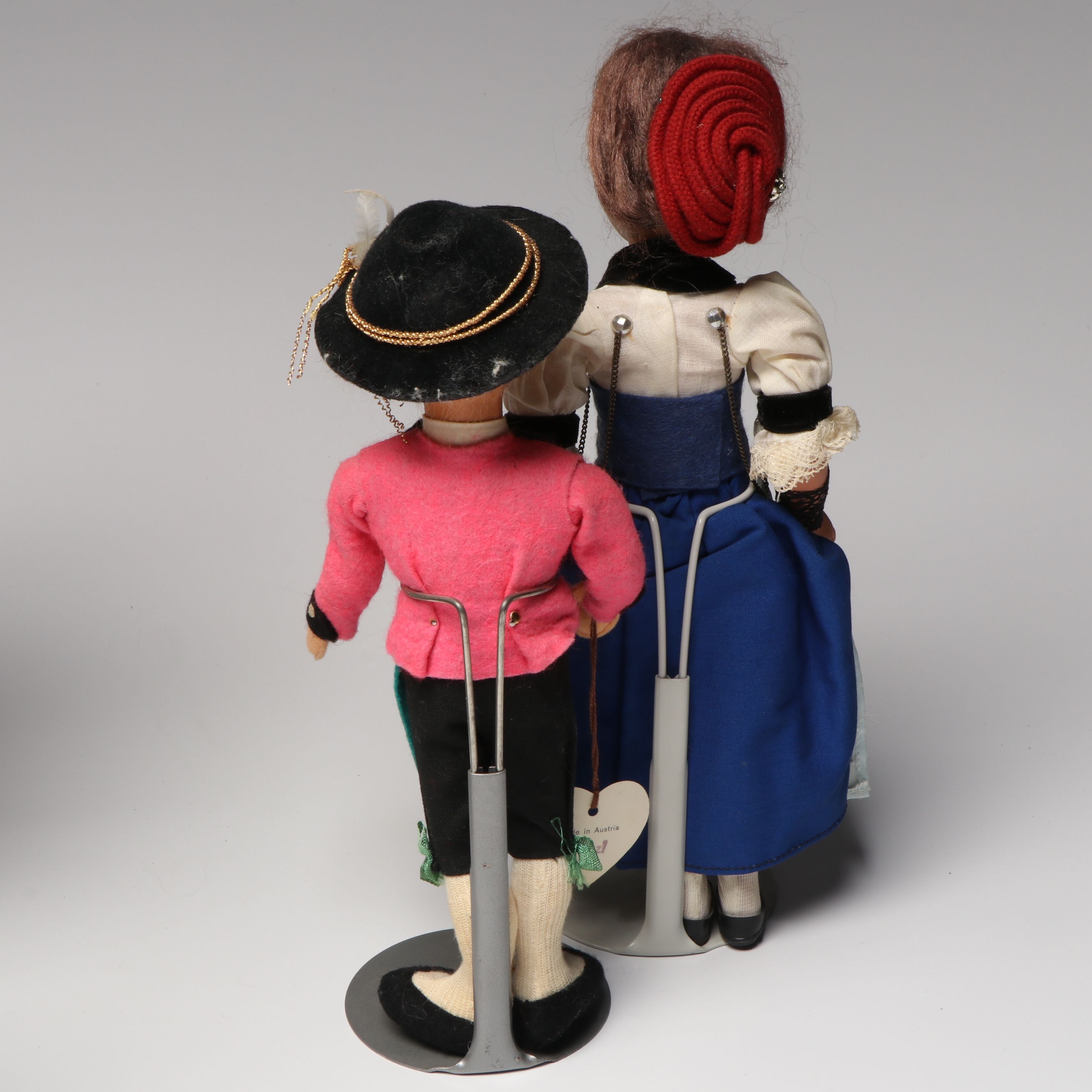 Baitz Austrian Papier-Mâché Doll with Italian and Other Hand-Painted Dolls