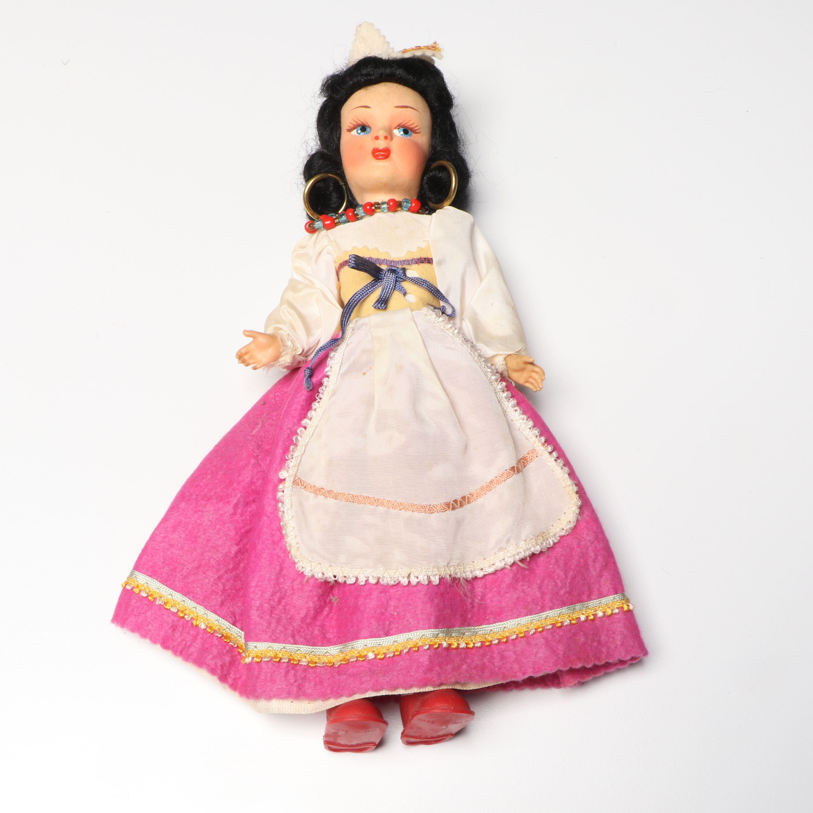 Baitz Austrian Papier-Mâché Doll with Italian and Other Hand-Painted Dolls