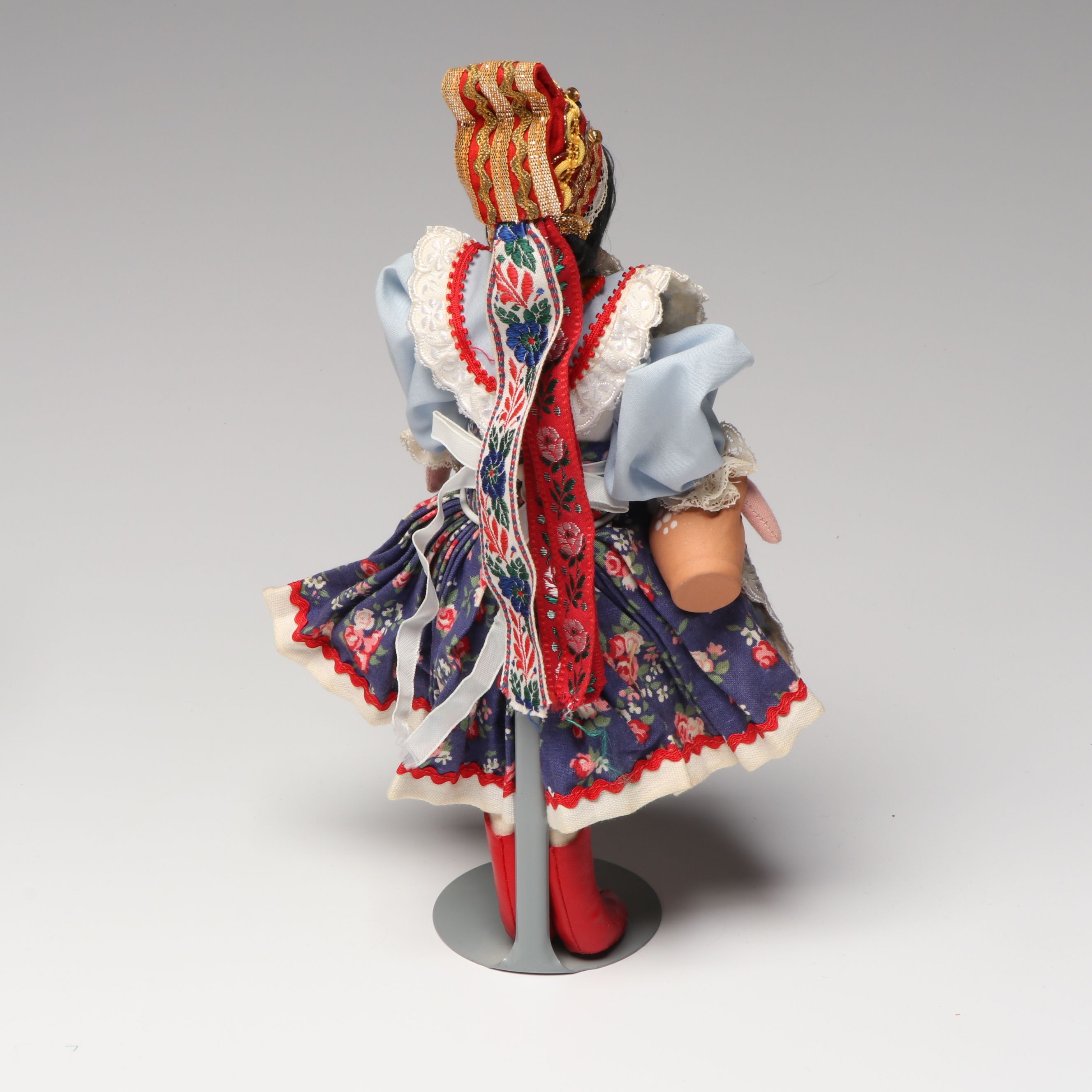 Baitz Austrian Papier-Mâché Doll with Italian and Other Hand-Painted Dolls