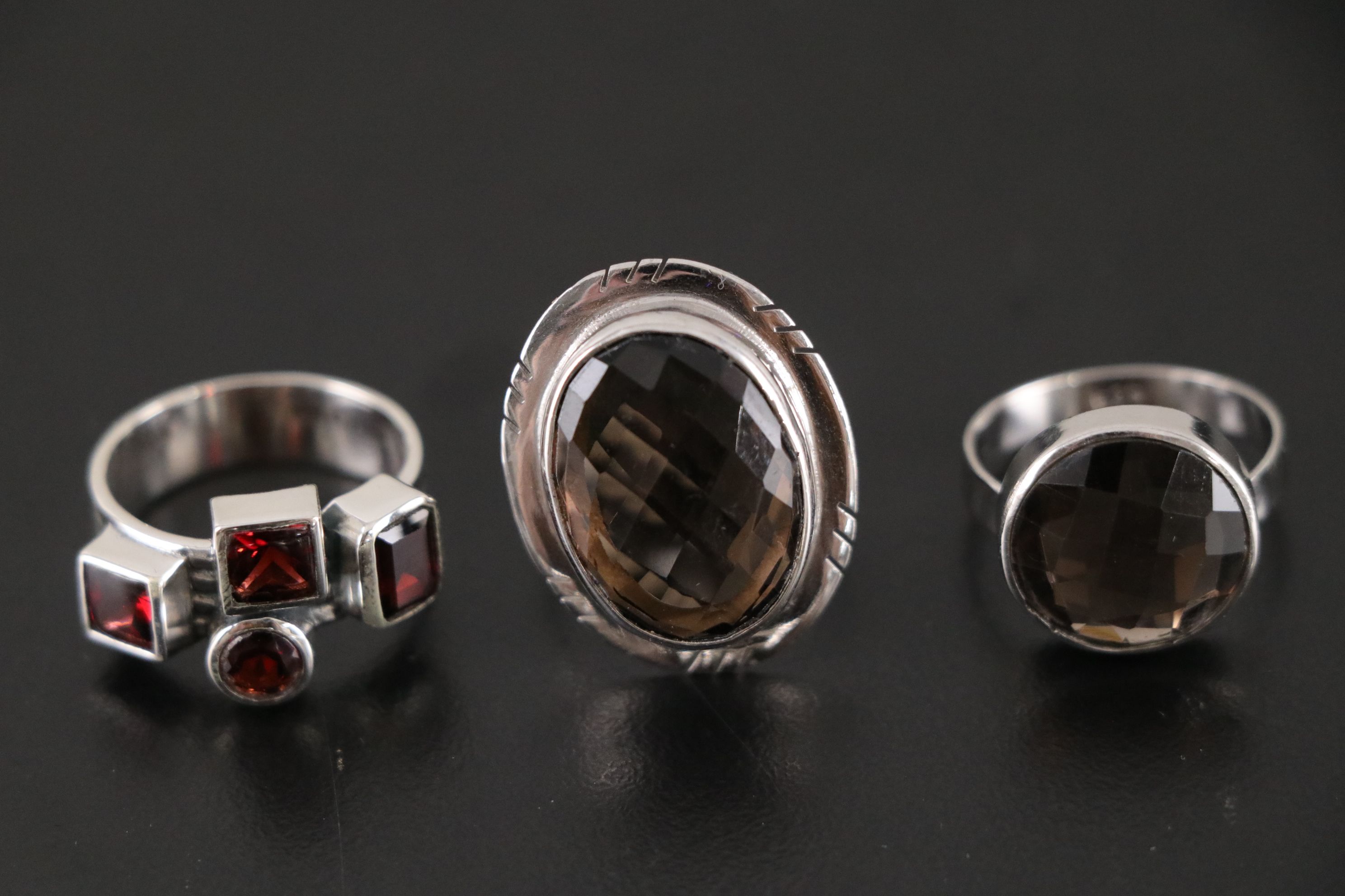 14 Assorted Sterling Silver Rings, Necklaces and Earrings