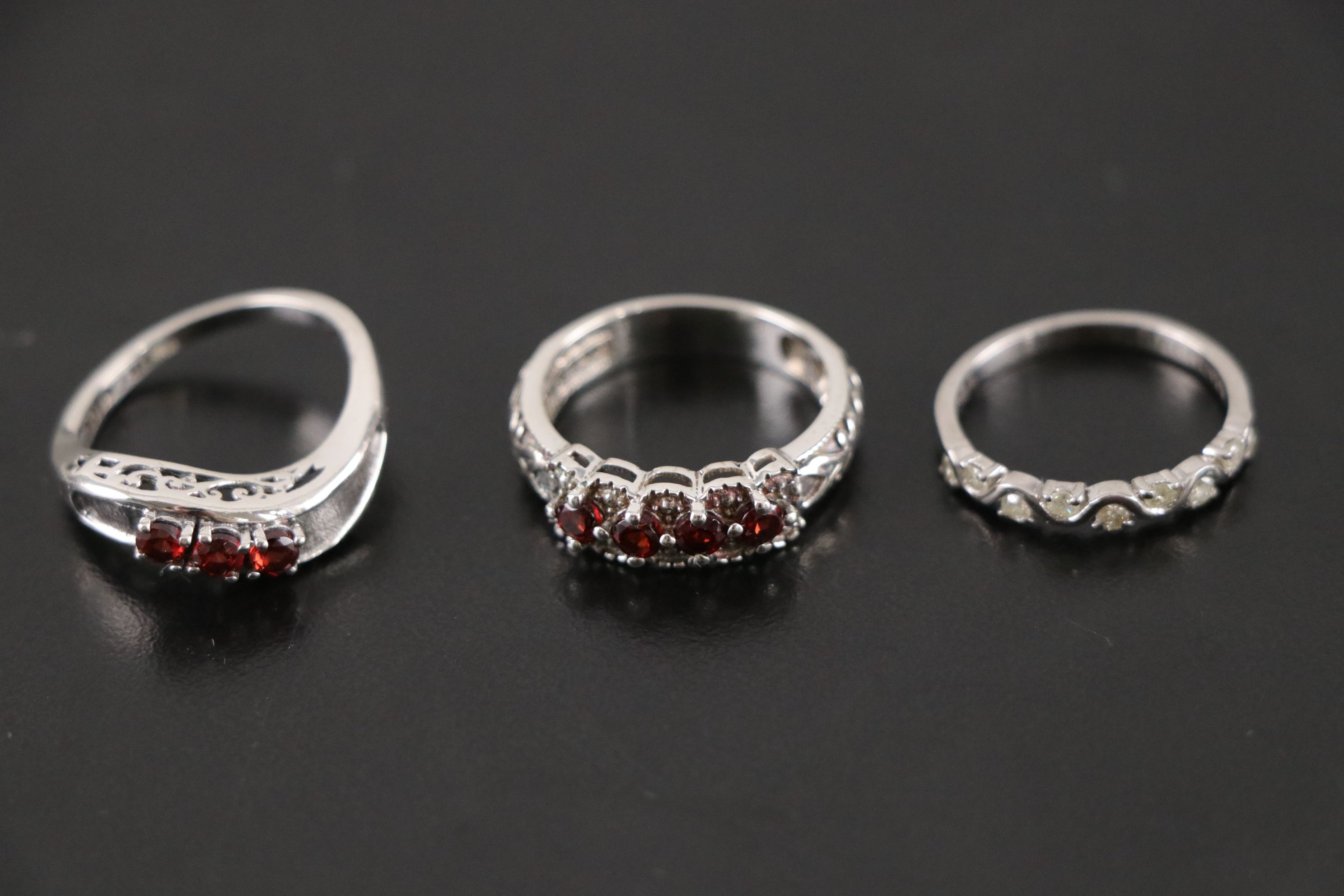 14 Assorted Sterling Silver Rings, Necklaces and Earrings