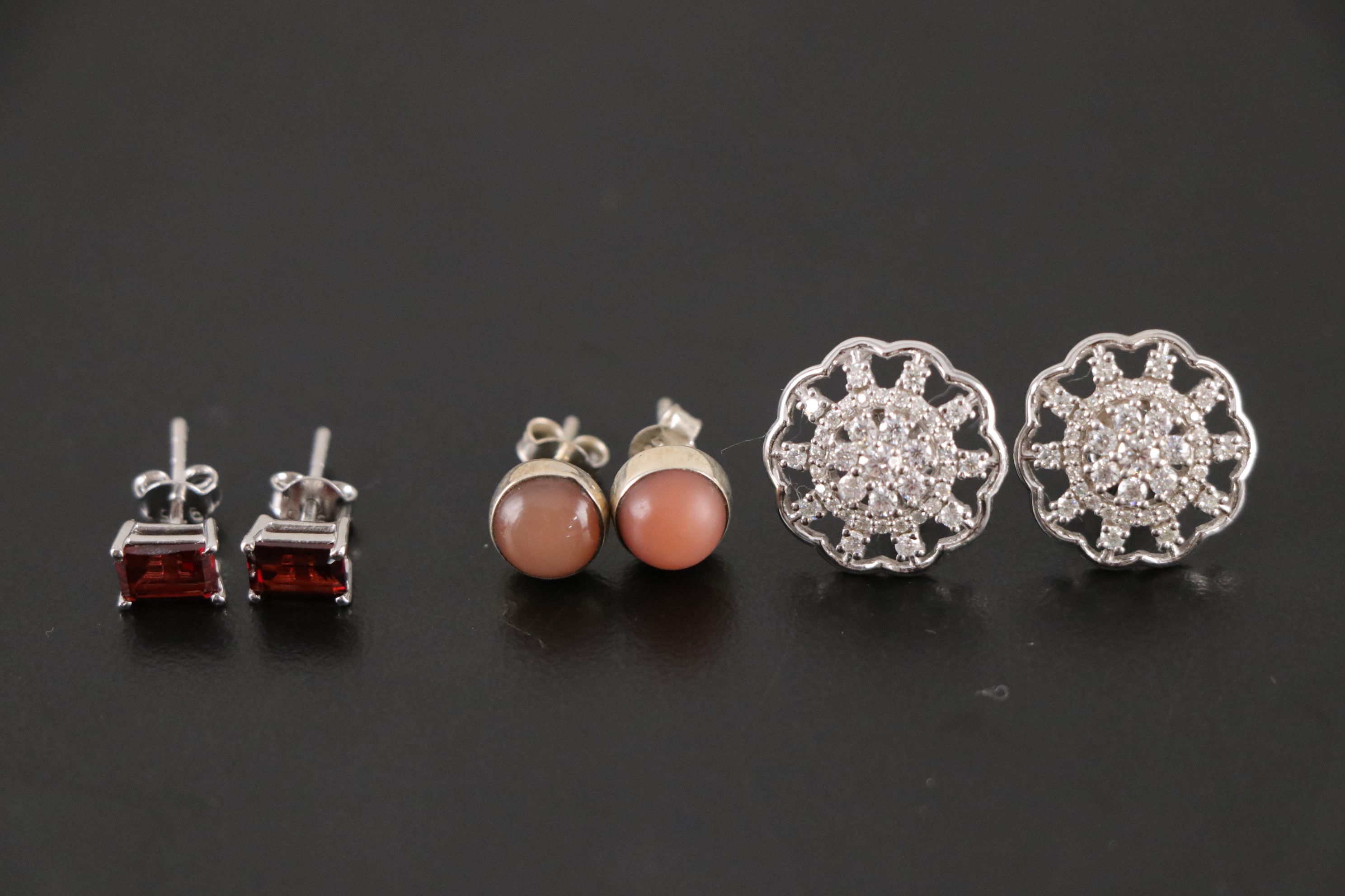 14 Assorted Sterling Silver Rings, Necklaces and Earrings