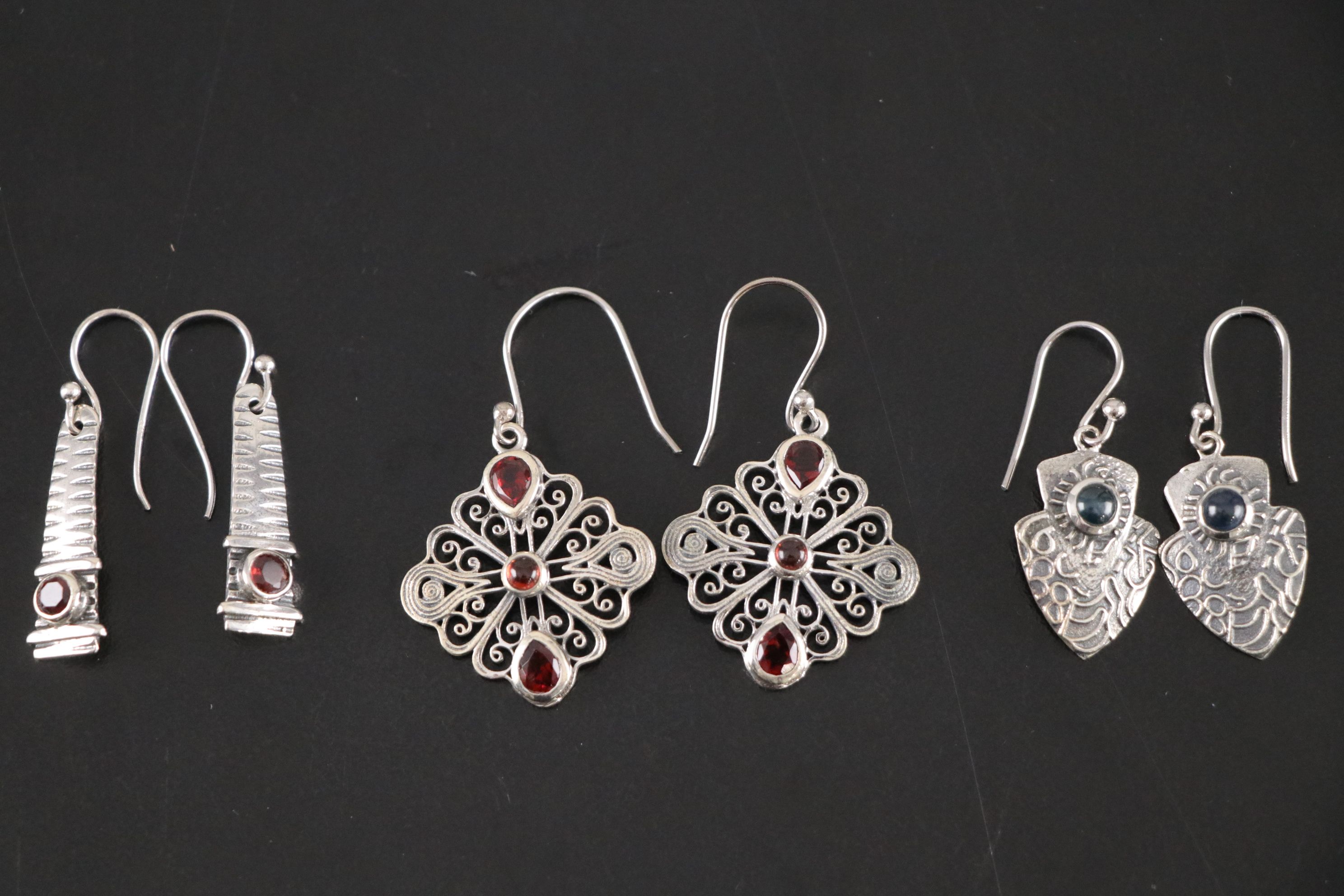 14 Assorted Sterling Silver Rings, Necklaces and Earrings