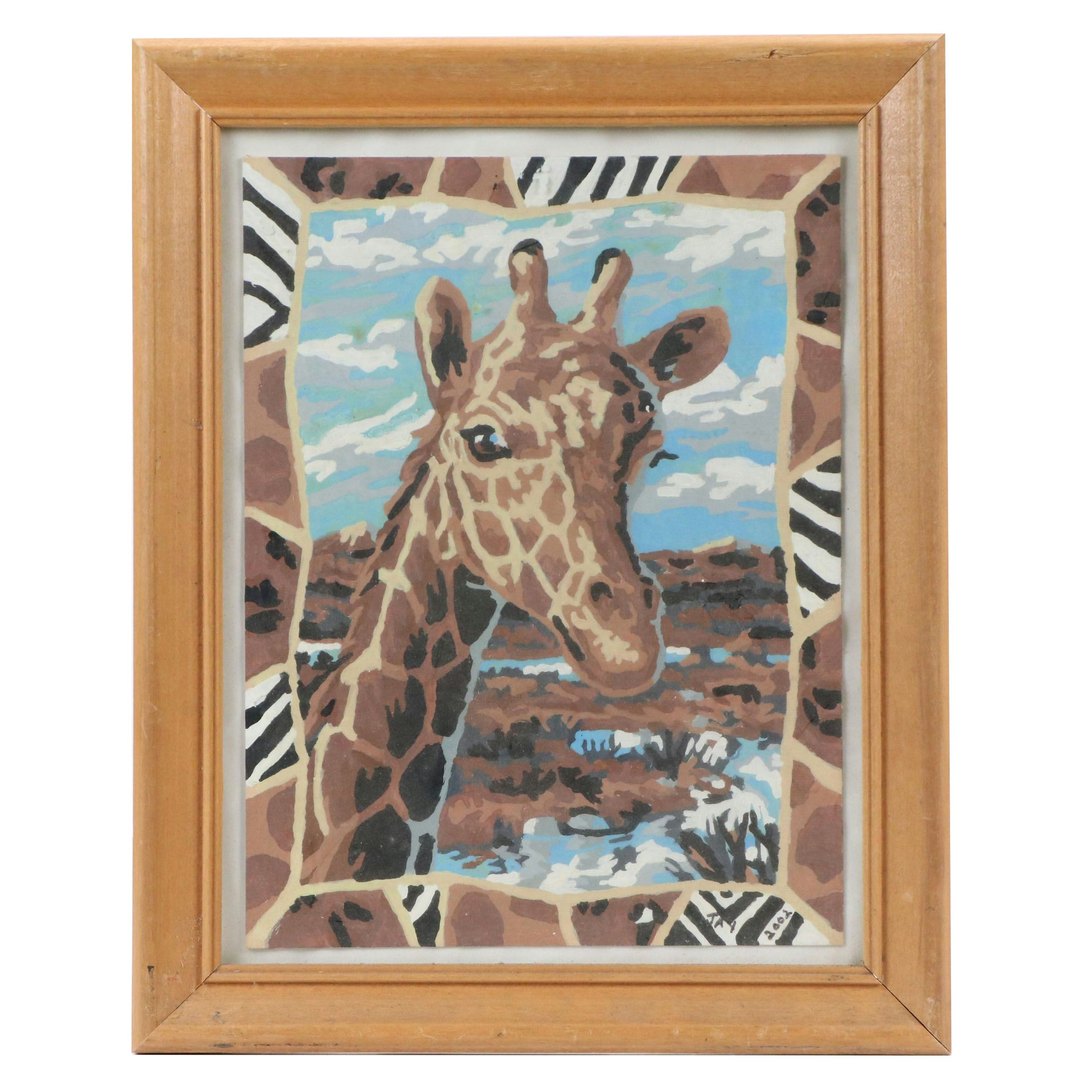Acrylic Painting of Giraffe, 2002