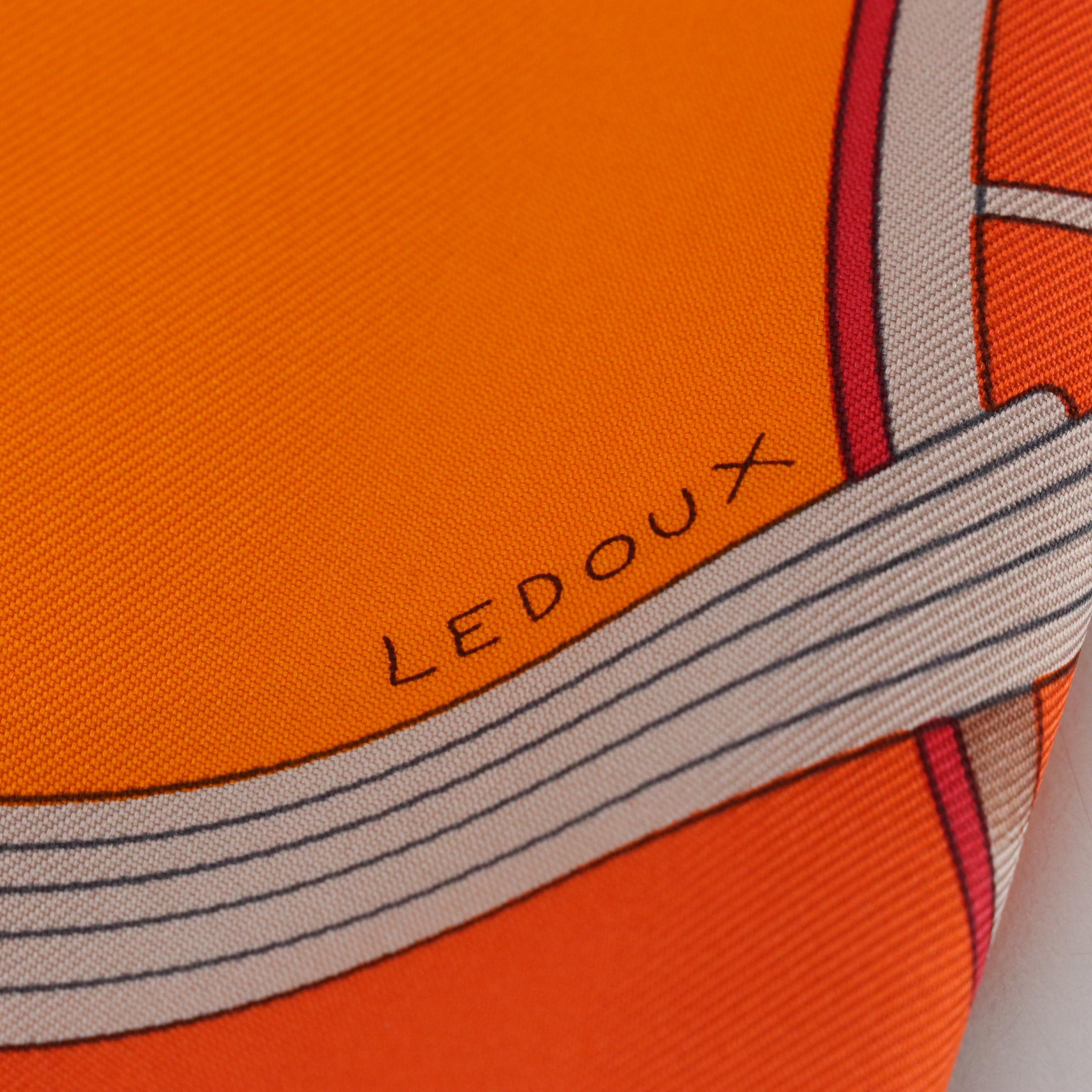 Hermès "Springs" Silk Twill Scarf 90 in Box