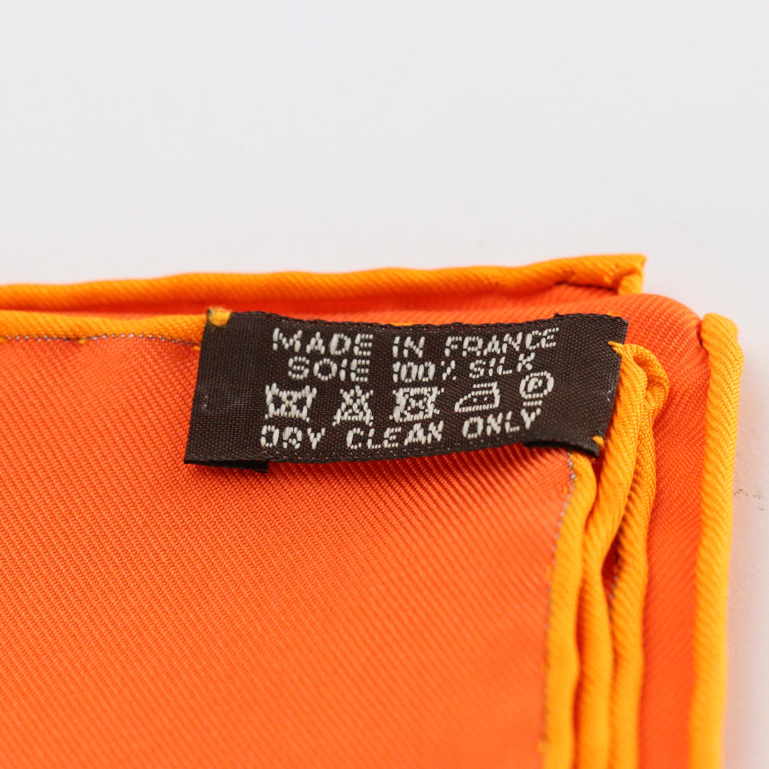 Hermès "Springs" Silk Twill Scarf 90 in Box