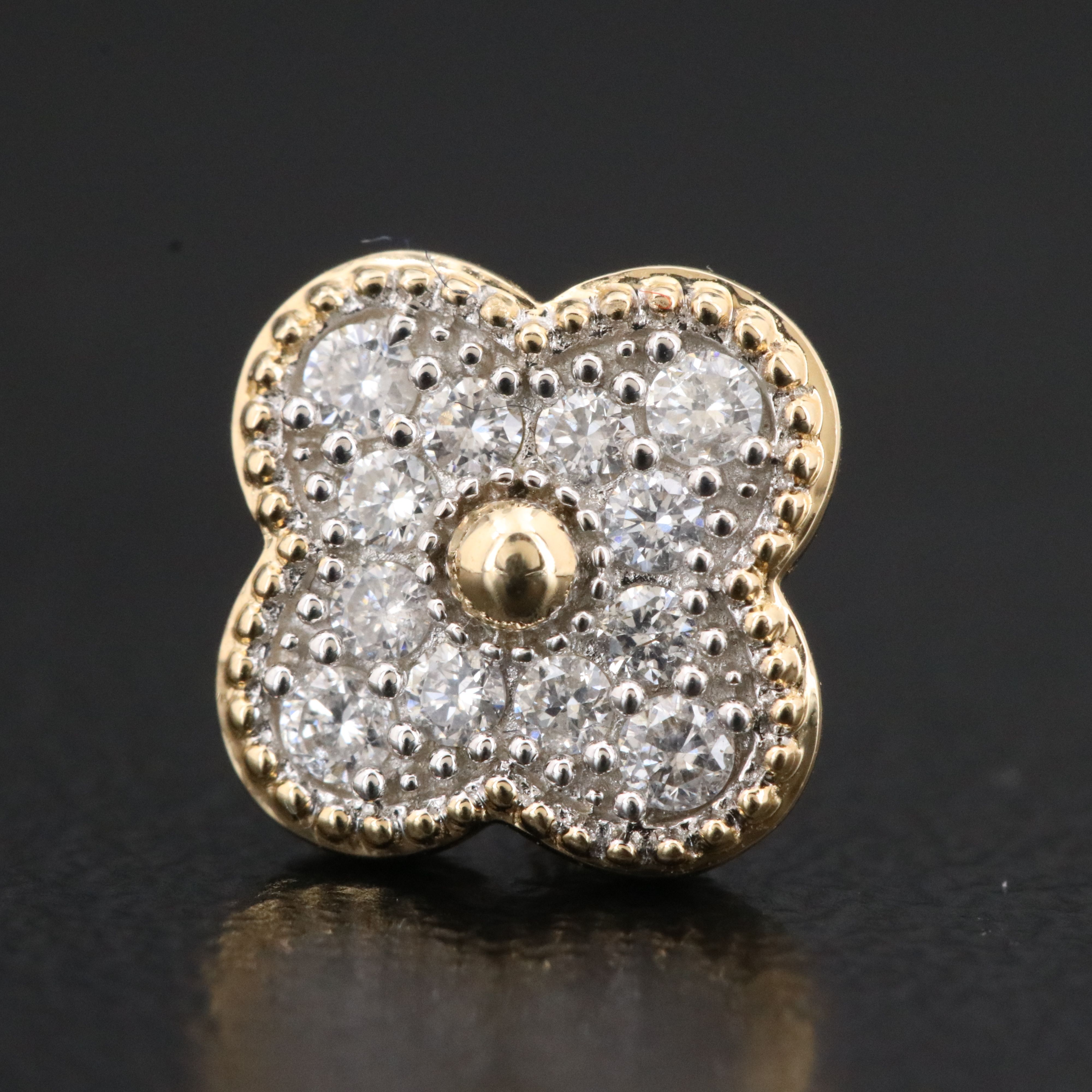 14K 0.31 CTW Diamond Quatrefoil Earrings