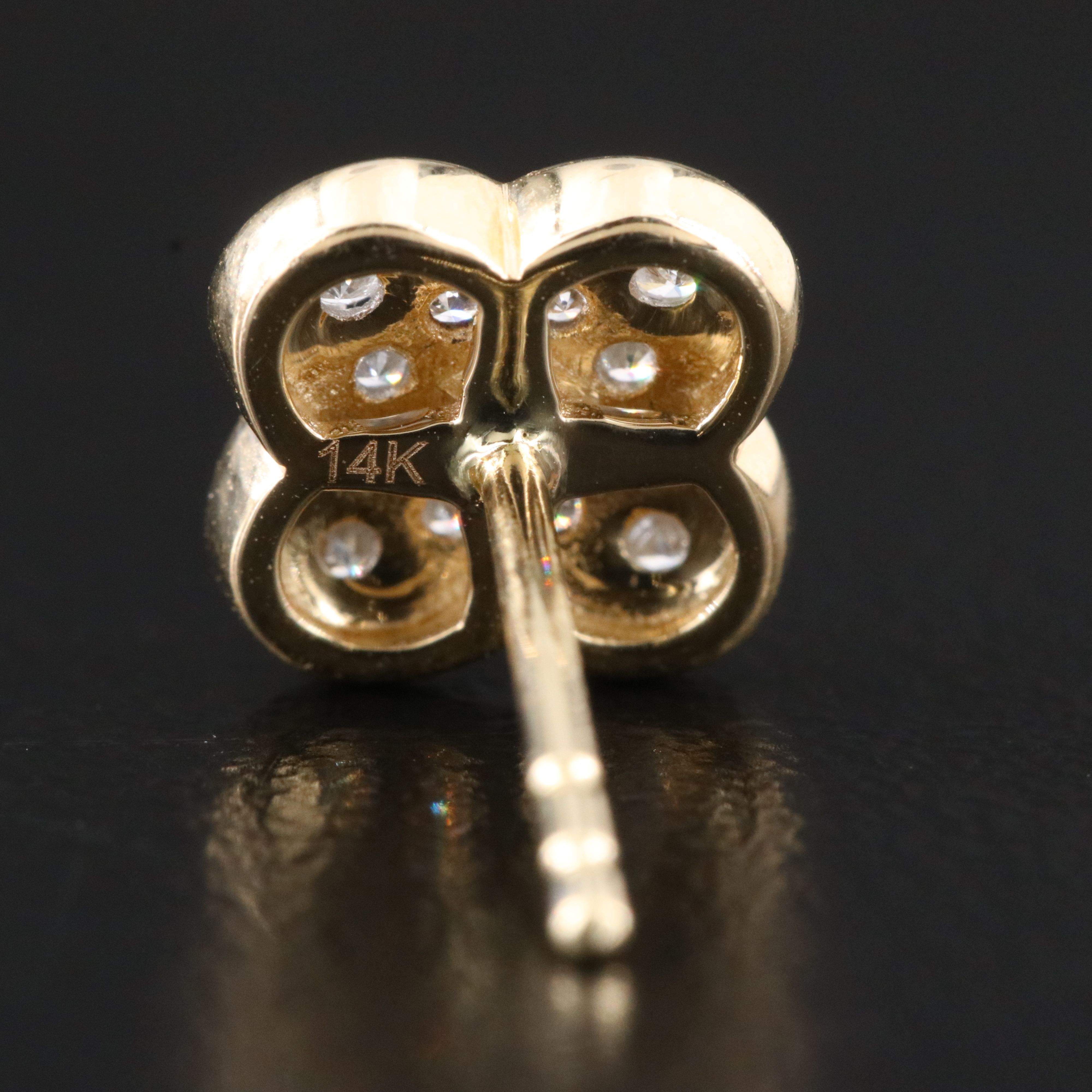 14K 0.31 CTW Diamond Quatrefoil Earrings