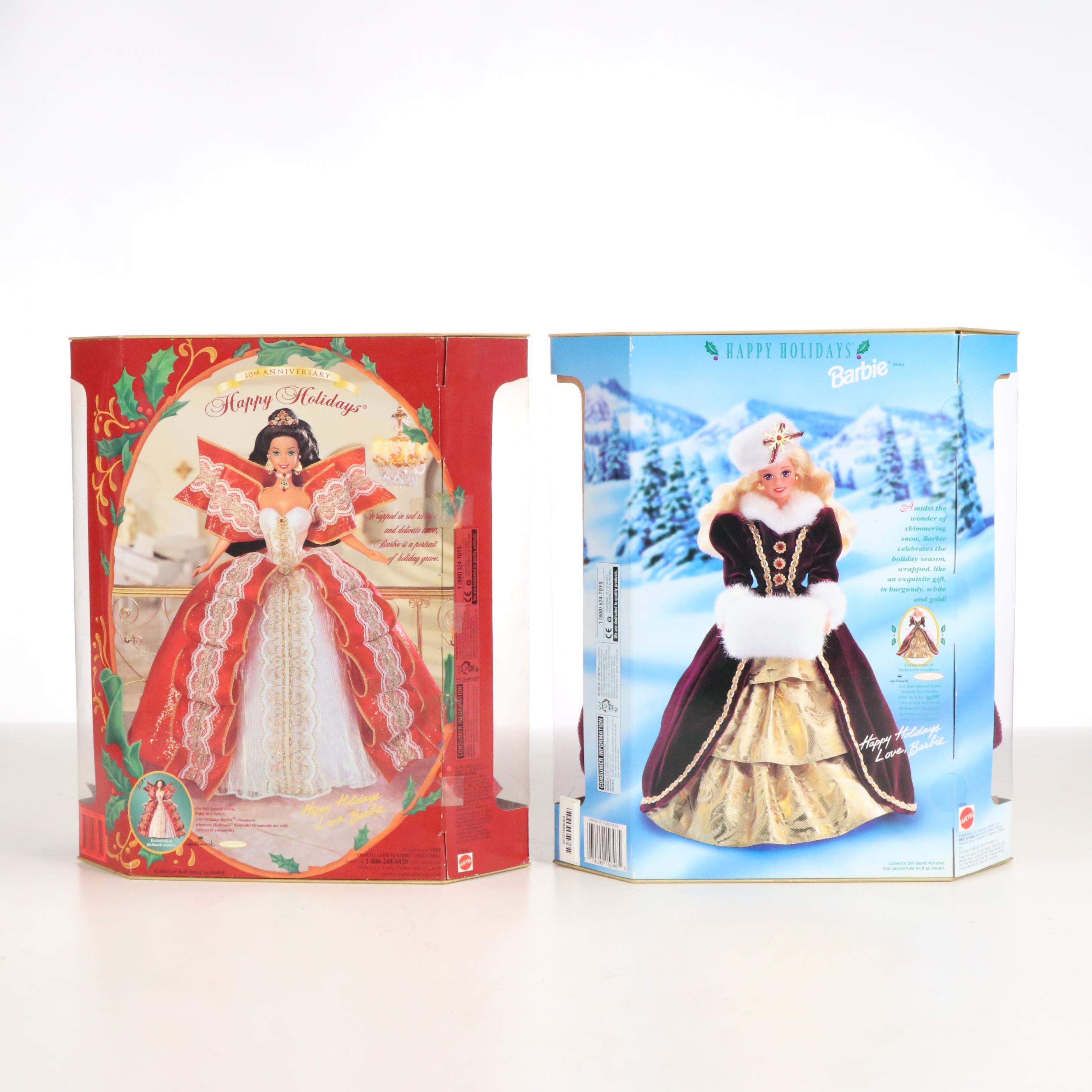 Barbie "Winter Velvet" with "Happy Holidays" Dolls