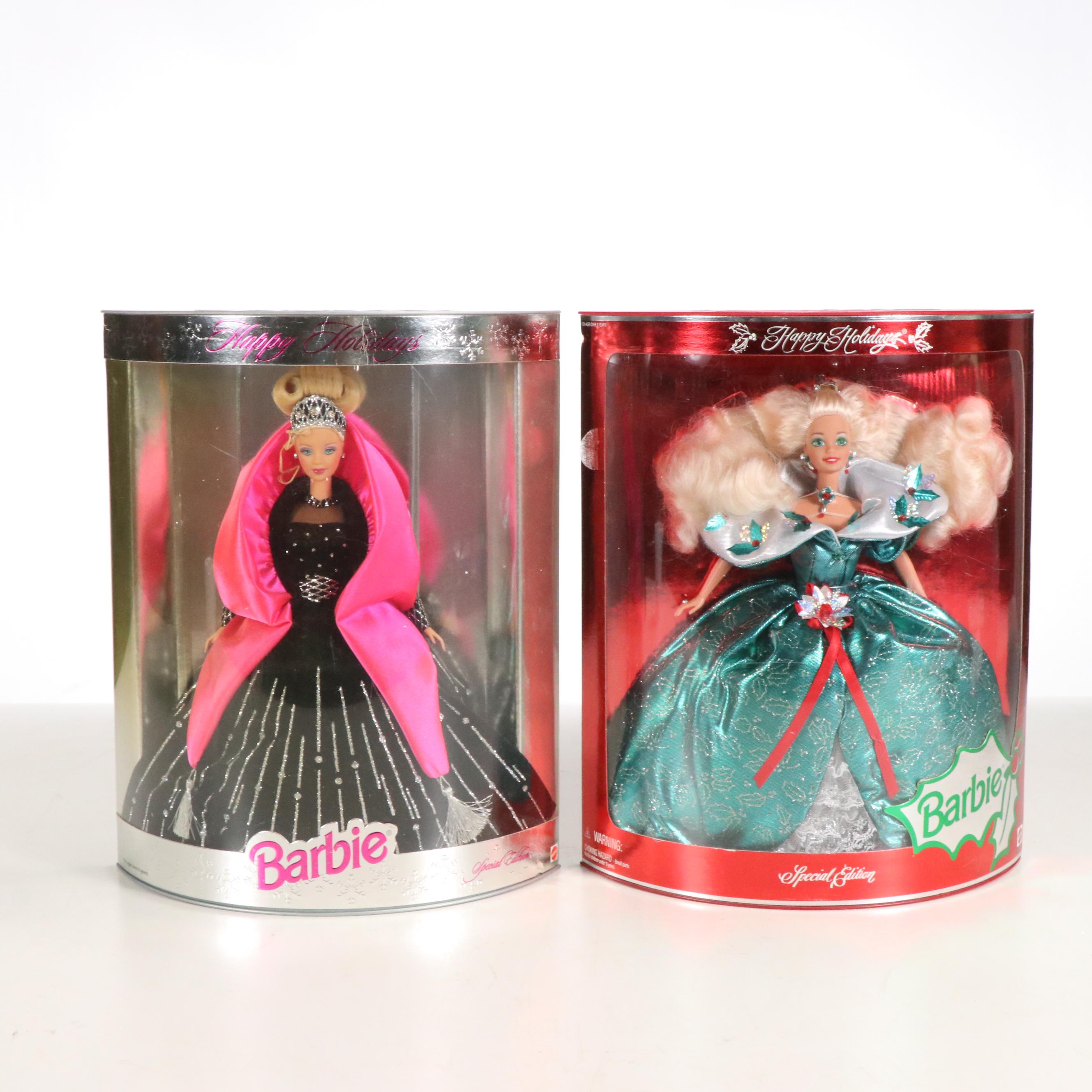 Barbie "Winter Velvet" with "Happy Holidays" Dolls