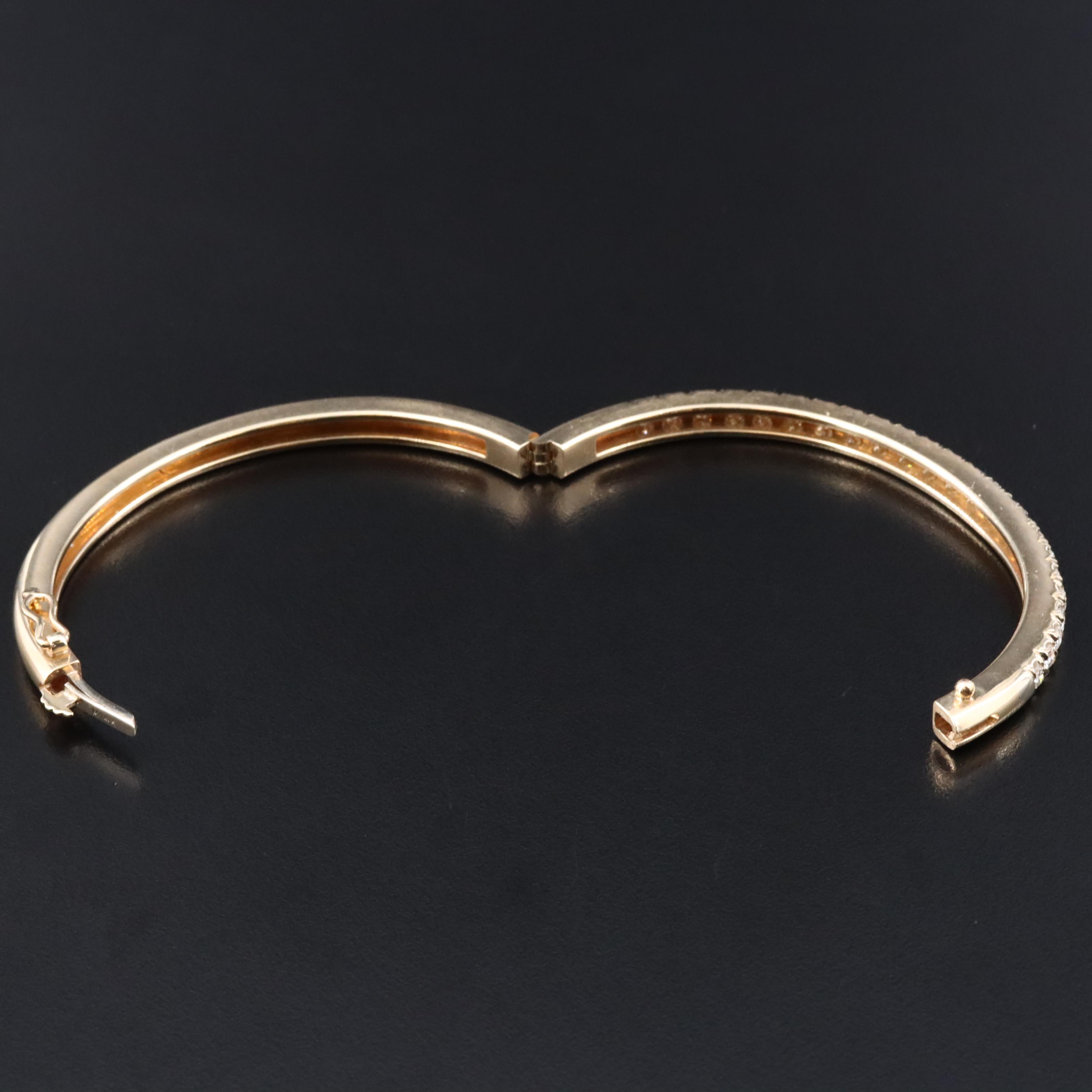 14K 2.90 CTW Diamond Hinged Bracelet