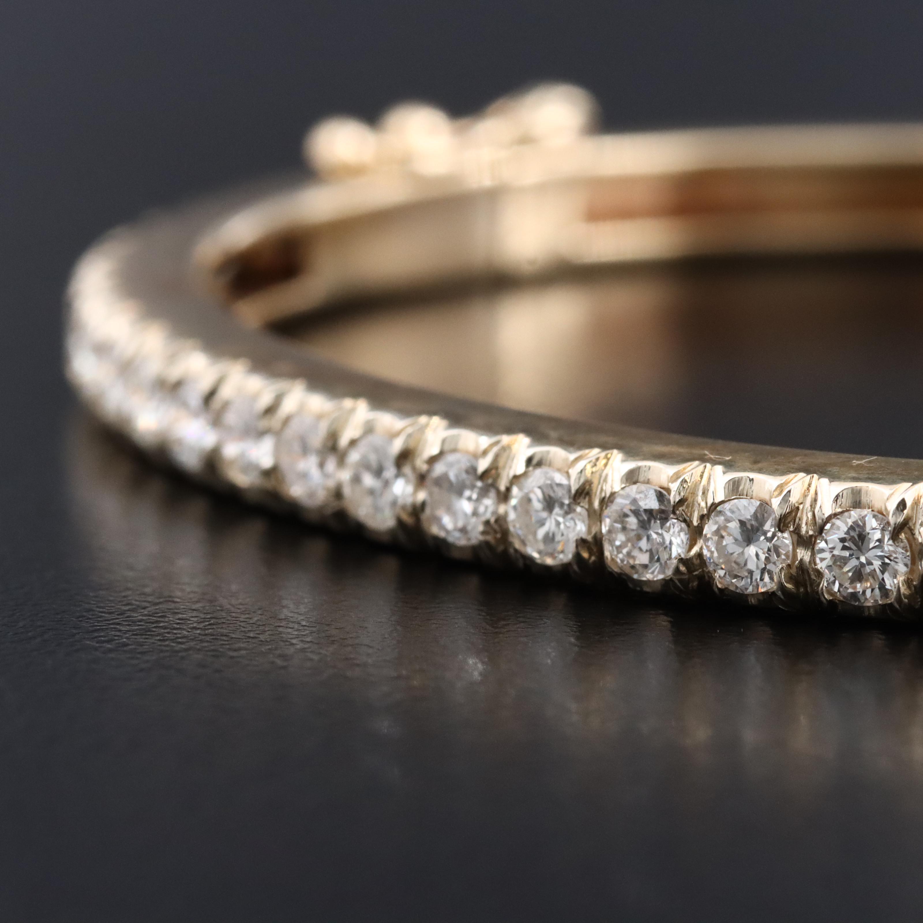 14K 2.90 CTW Diamond Hinged Bracelet
