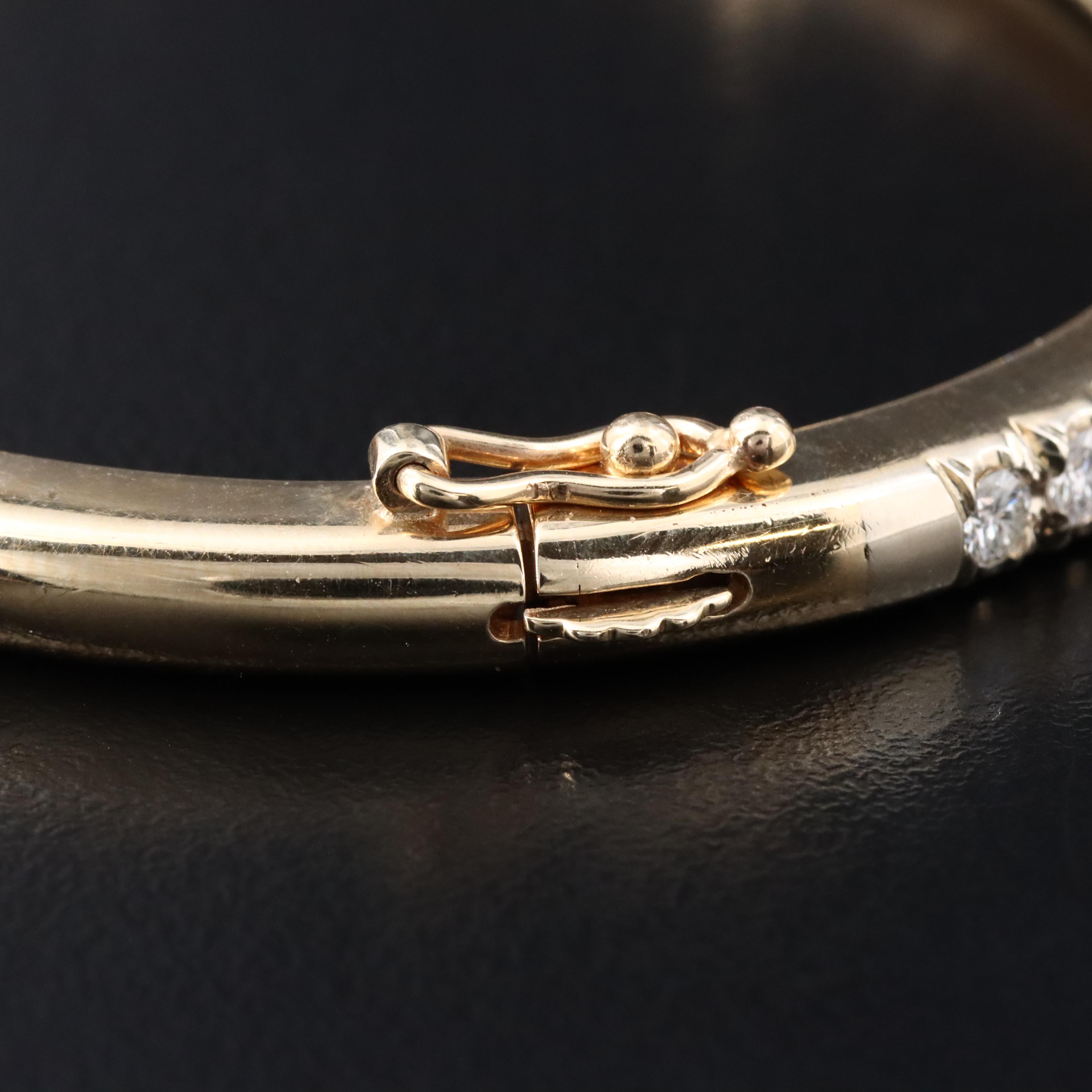 14K 2.90 CTW Diamond Hinged Bracelet