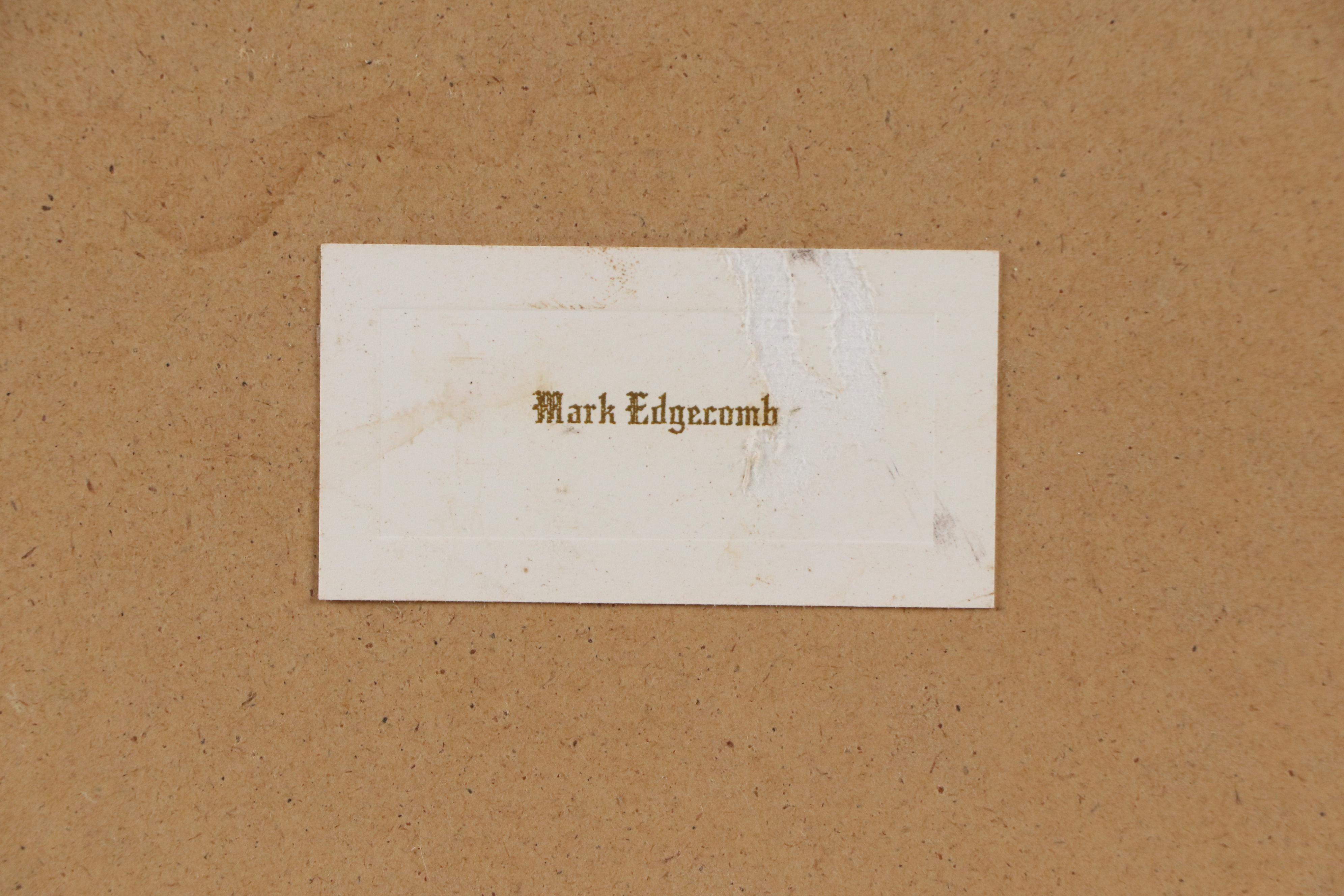 Mark Edgecomb Acrylic Painting of Couple Canoeing, Mid to Late 20th Century