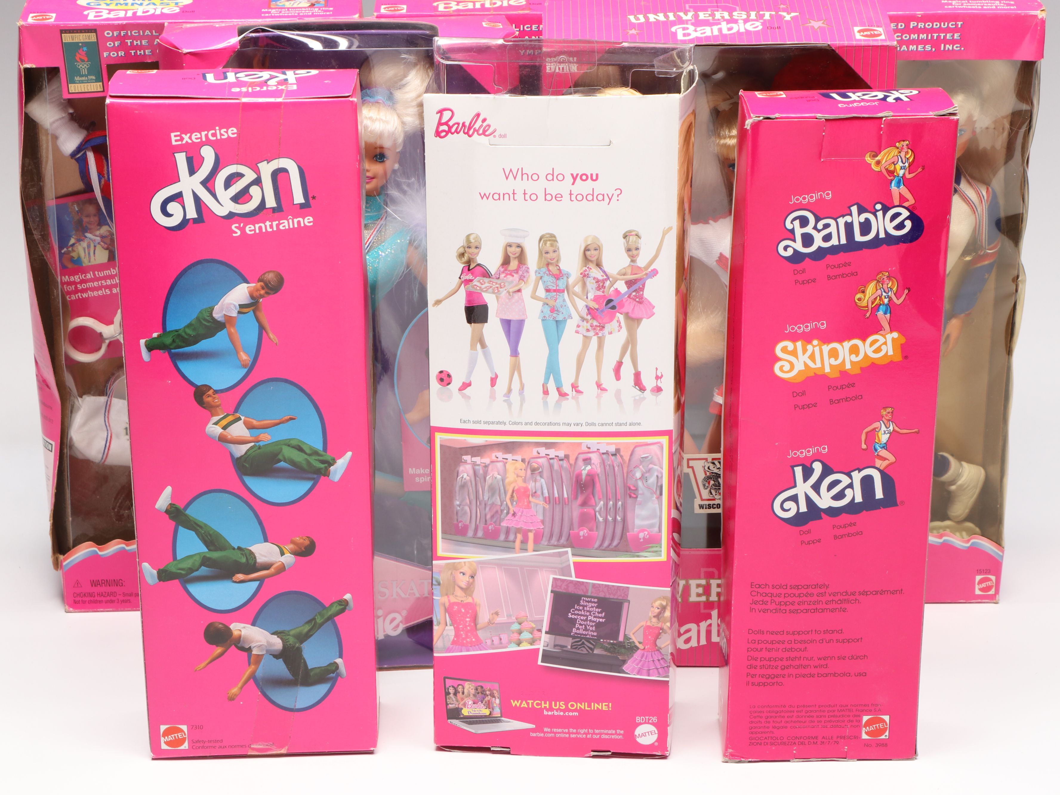 Barbie "Olympic Gymnast", "Olympic Skater" and More Barbie and Ken Dolls