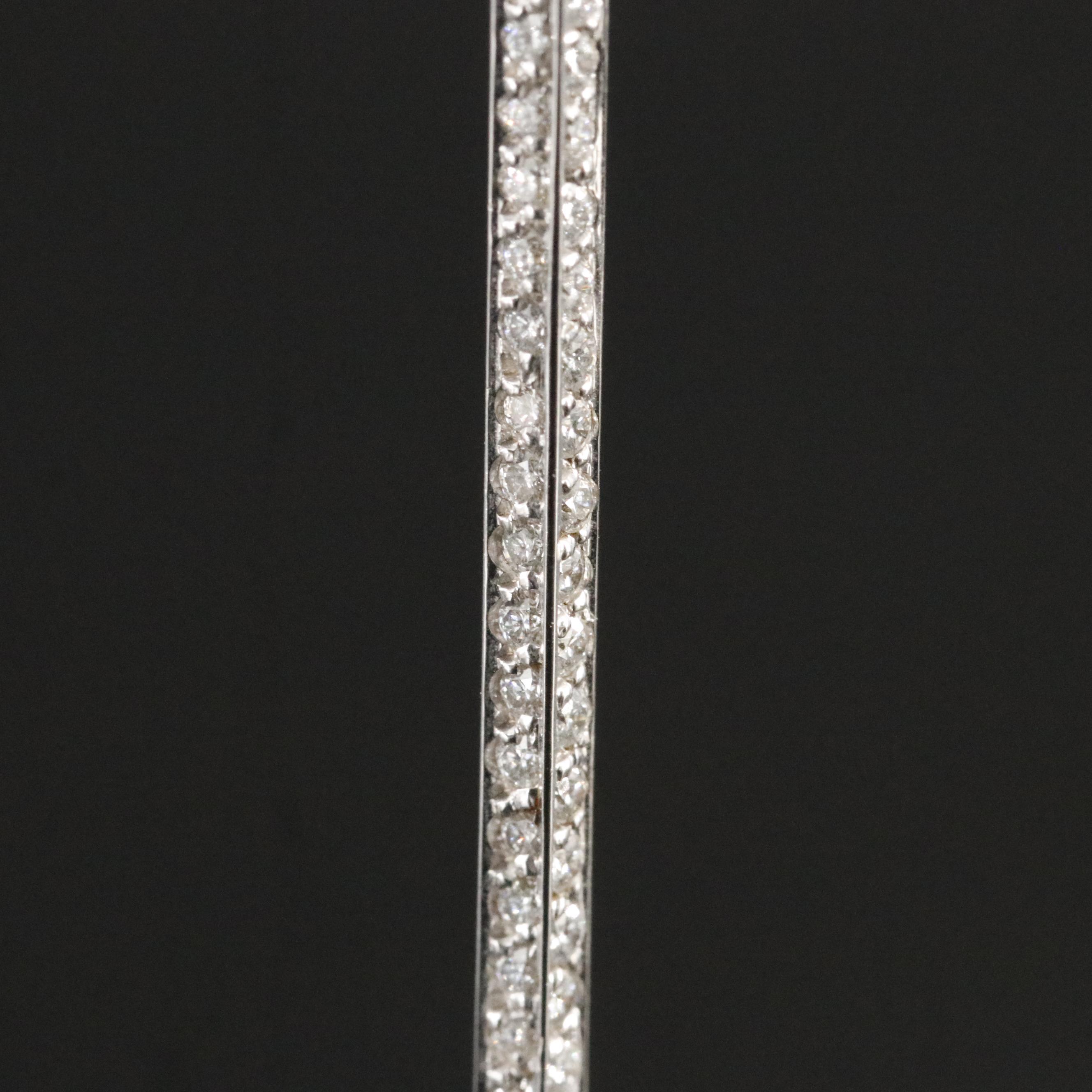 Mimi So 18K 3.45 CTW Piece Stick 3D Pavé Diamond Earrings