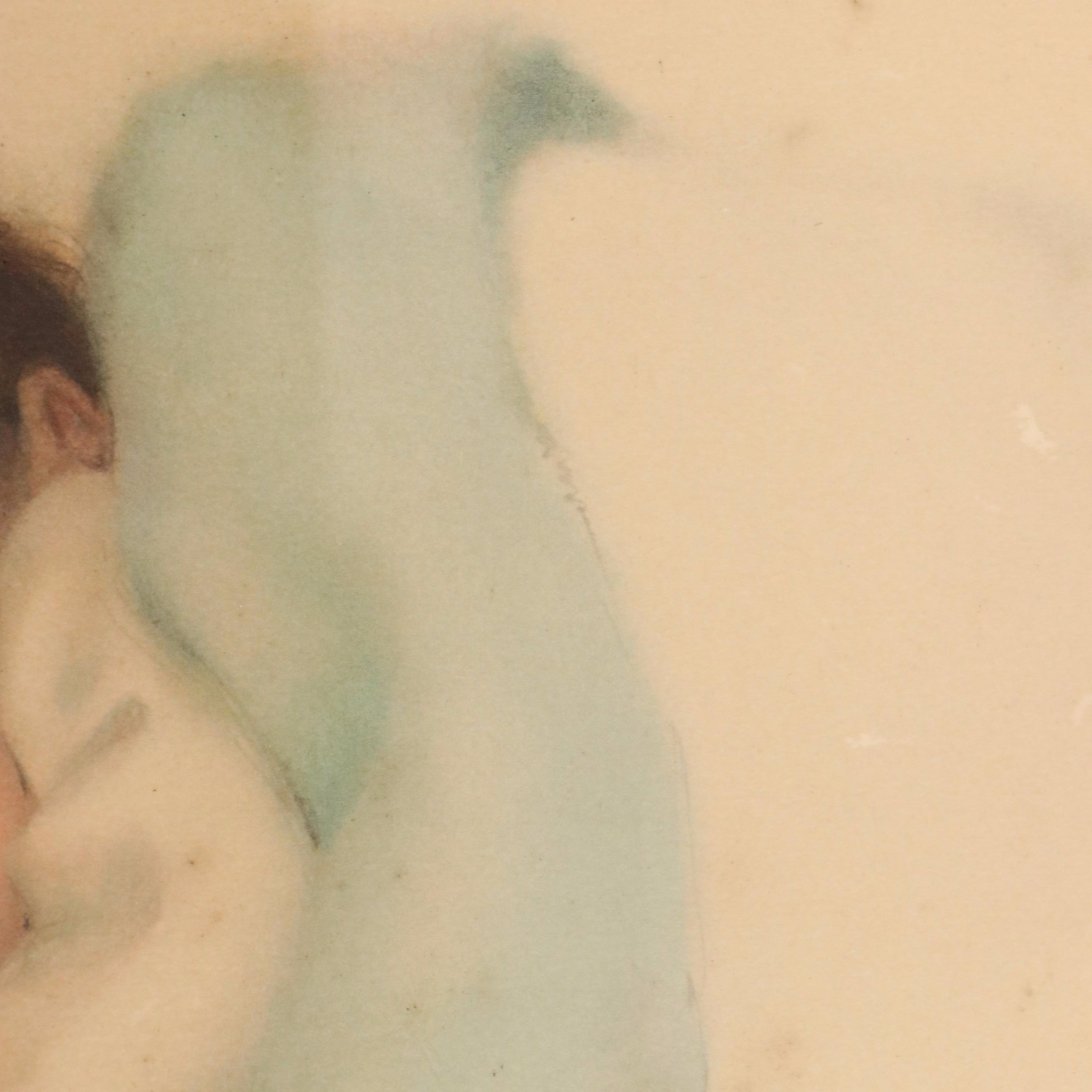 Collotype After Bessie Pease Gutmann "A Little Bit of Heaven," Early 20th C.