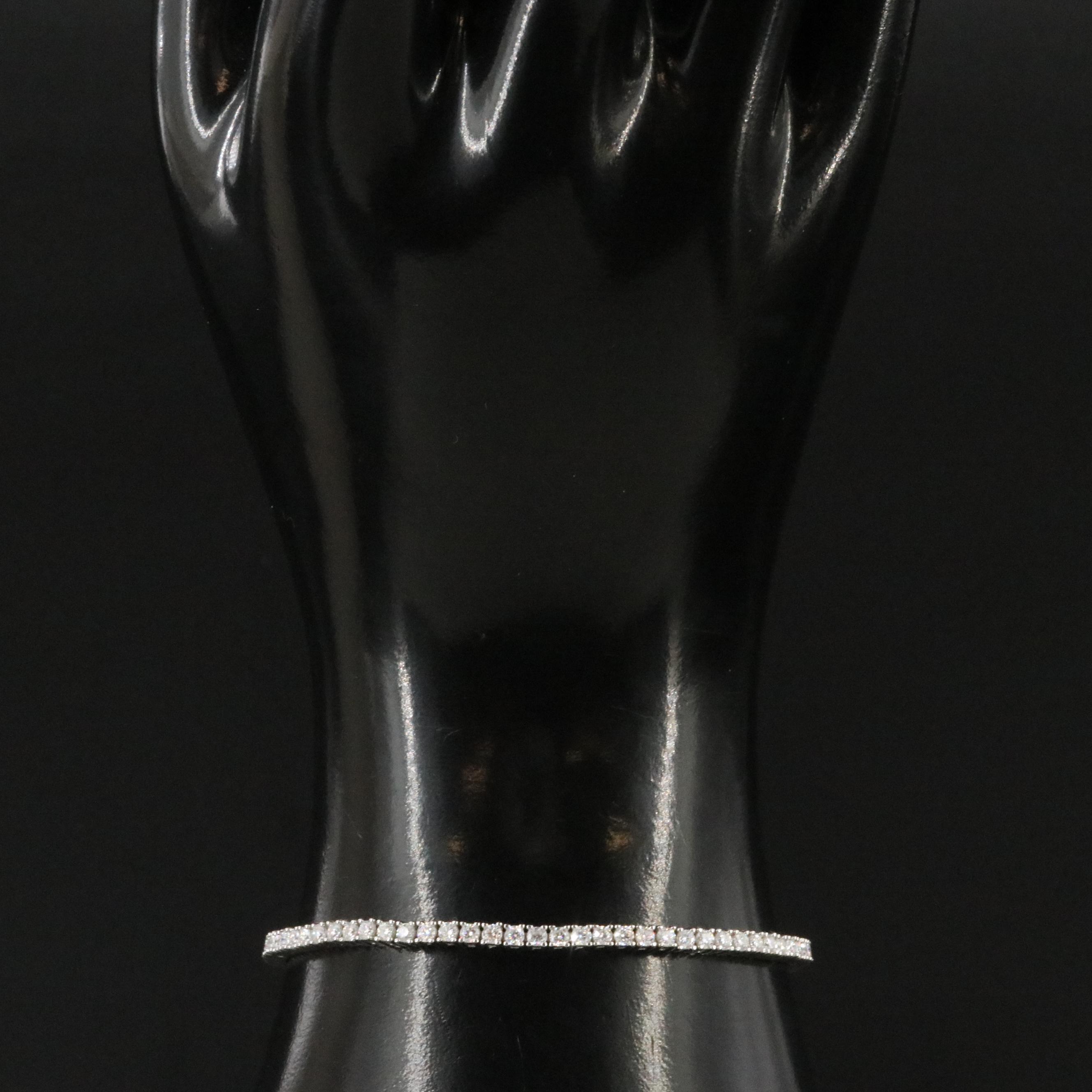 Sterling Moissanite Line Bracelet