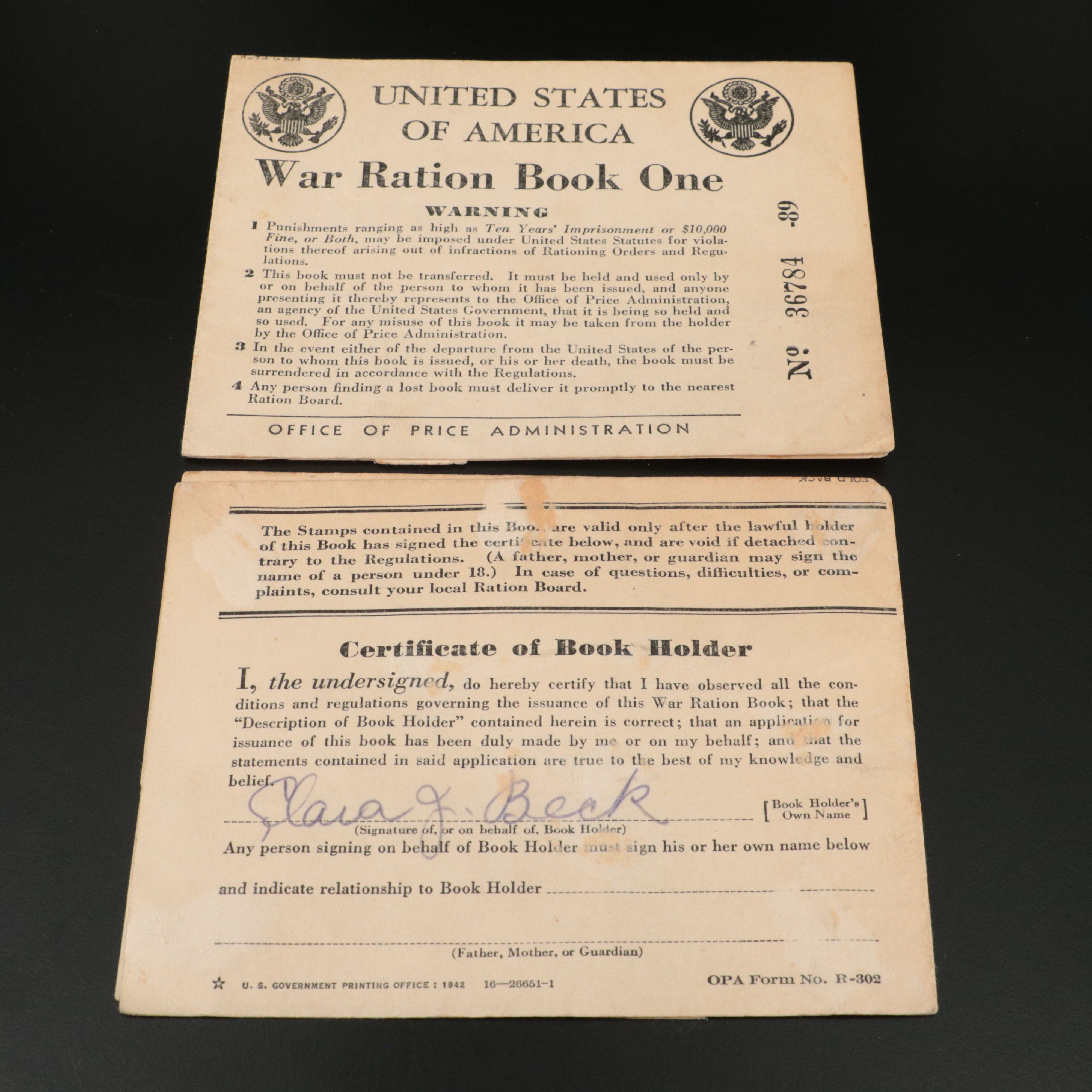Collection of WW2 Ration Book with Stamps