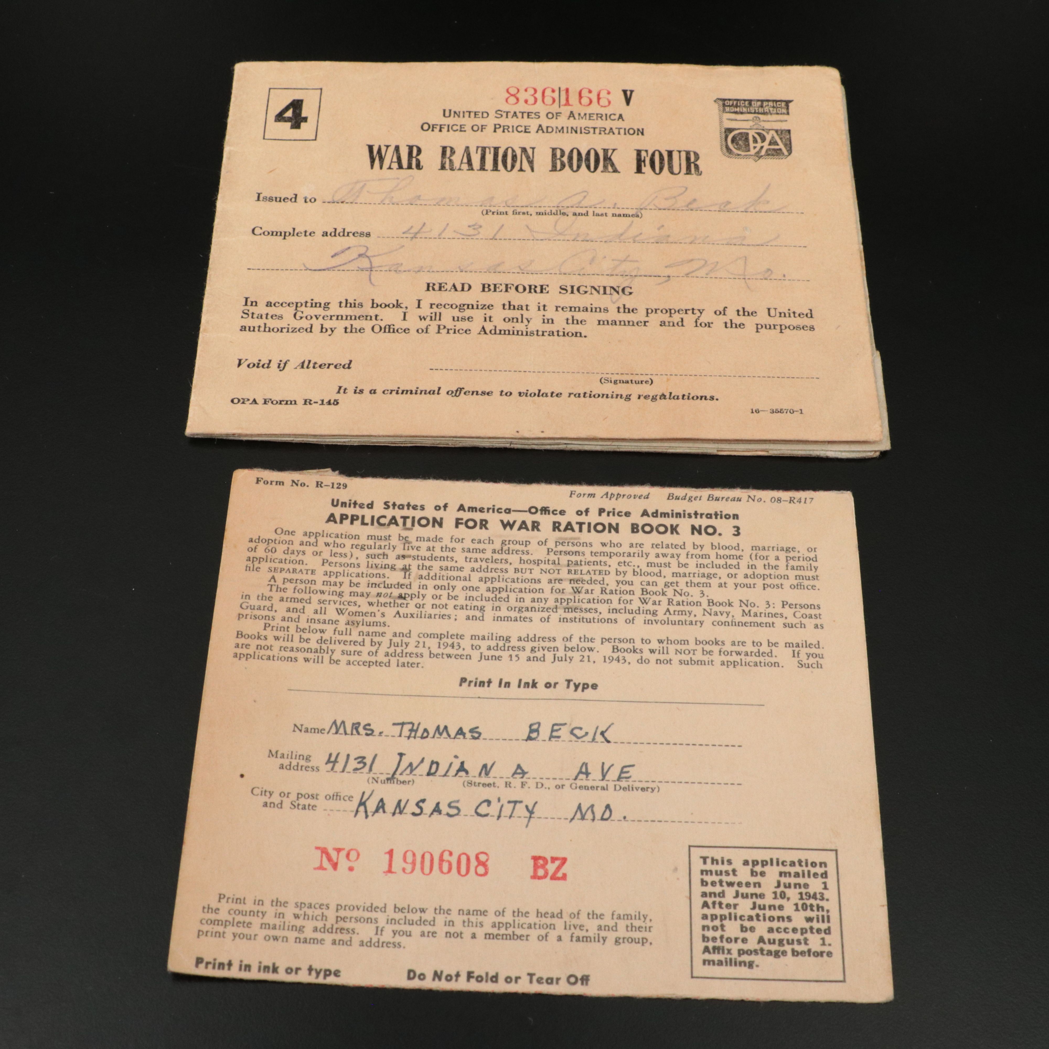 Collection of WW2 Ration Book with Stamps