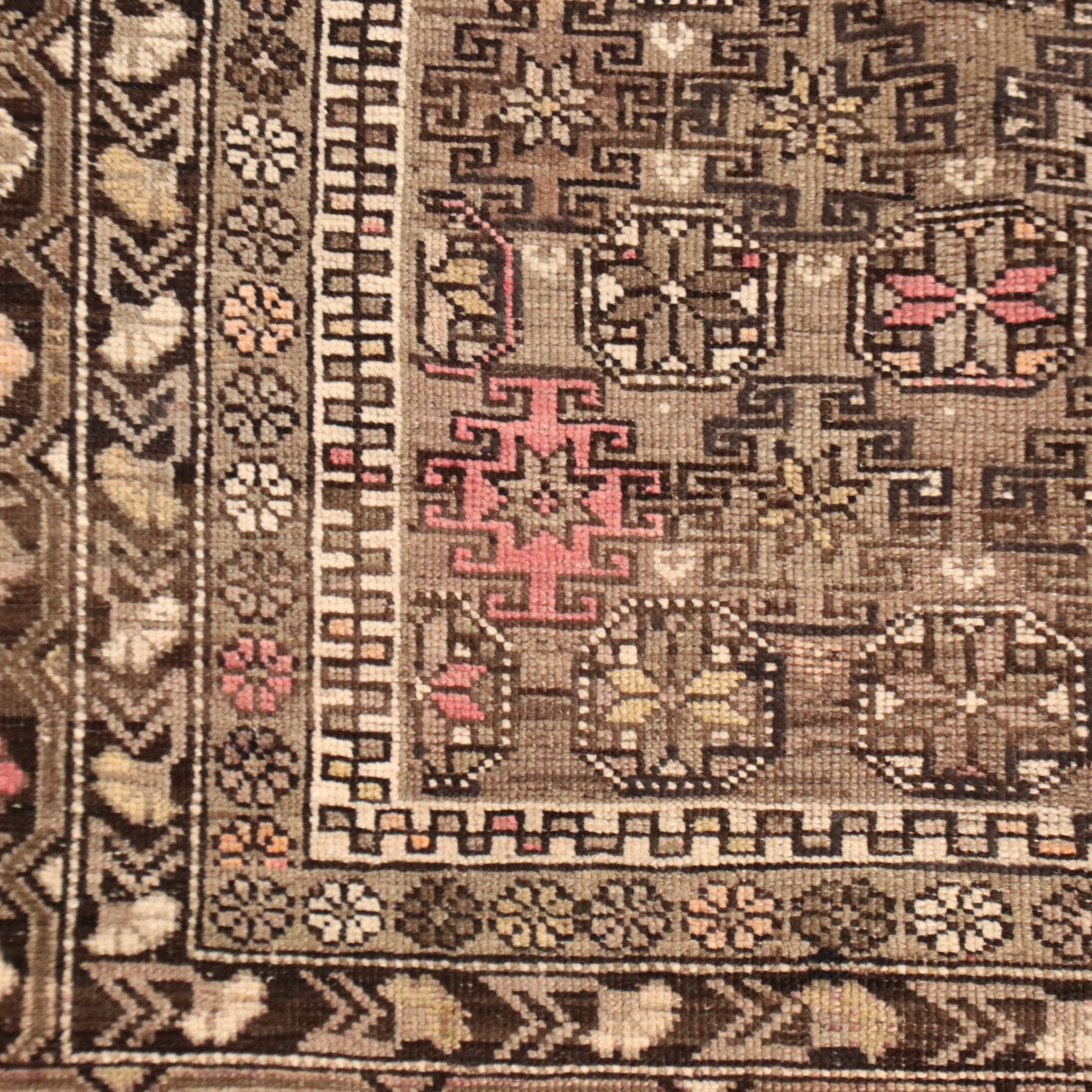 3'9 x 5'8 Hand-Knotted Turkish Khotan Area Rug
