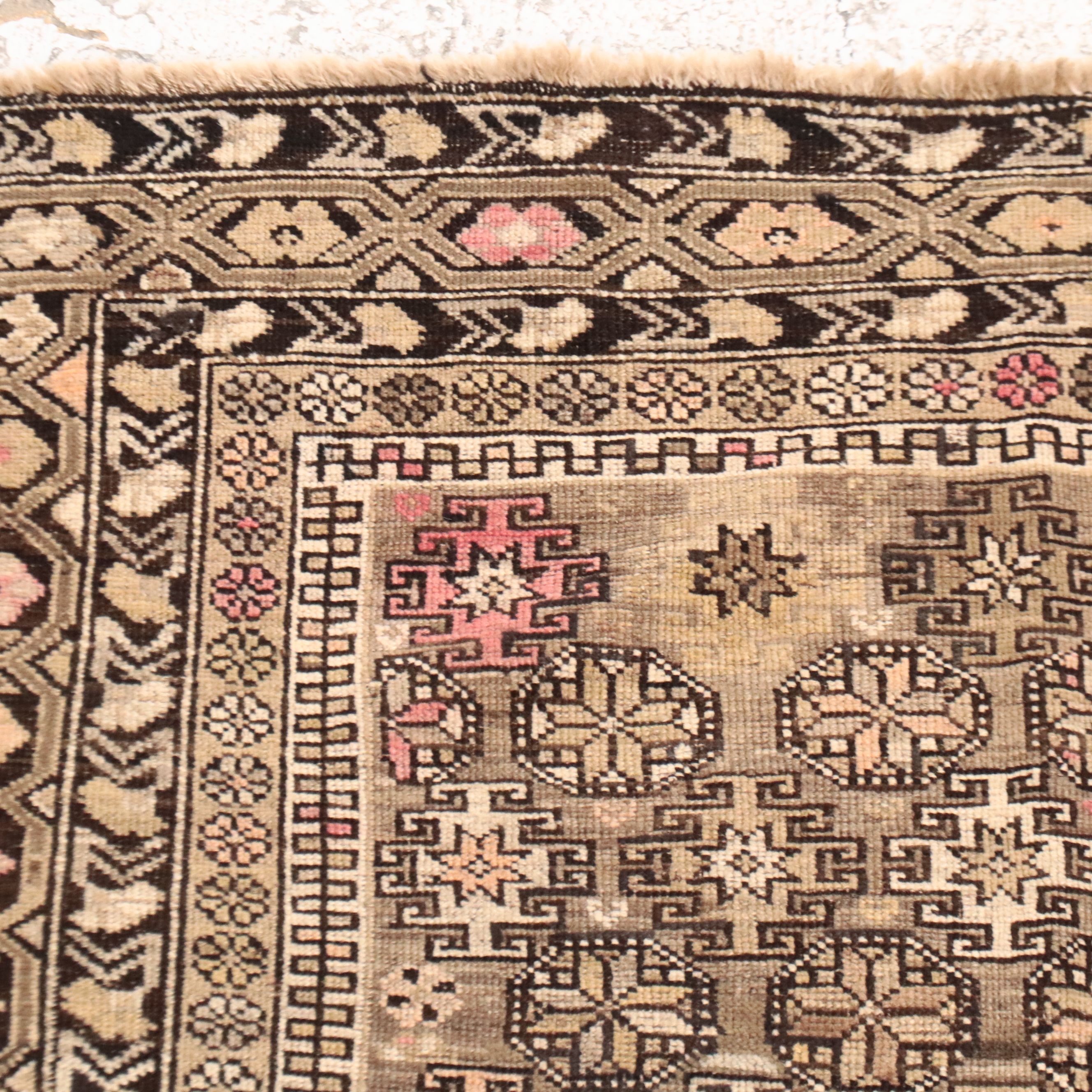 3'9 x 5'8 Hand-Knotted Turkish Khotan Area Rug