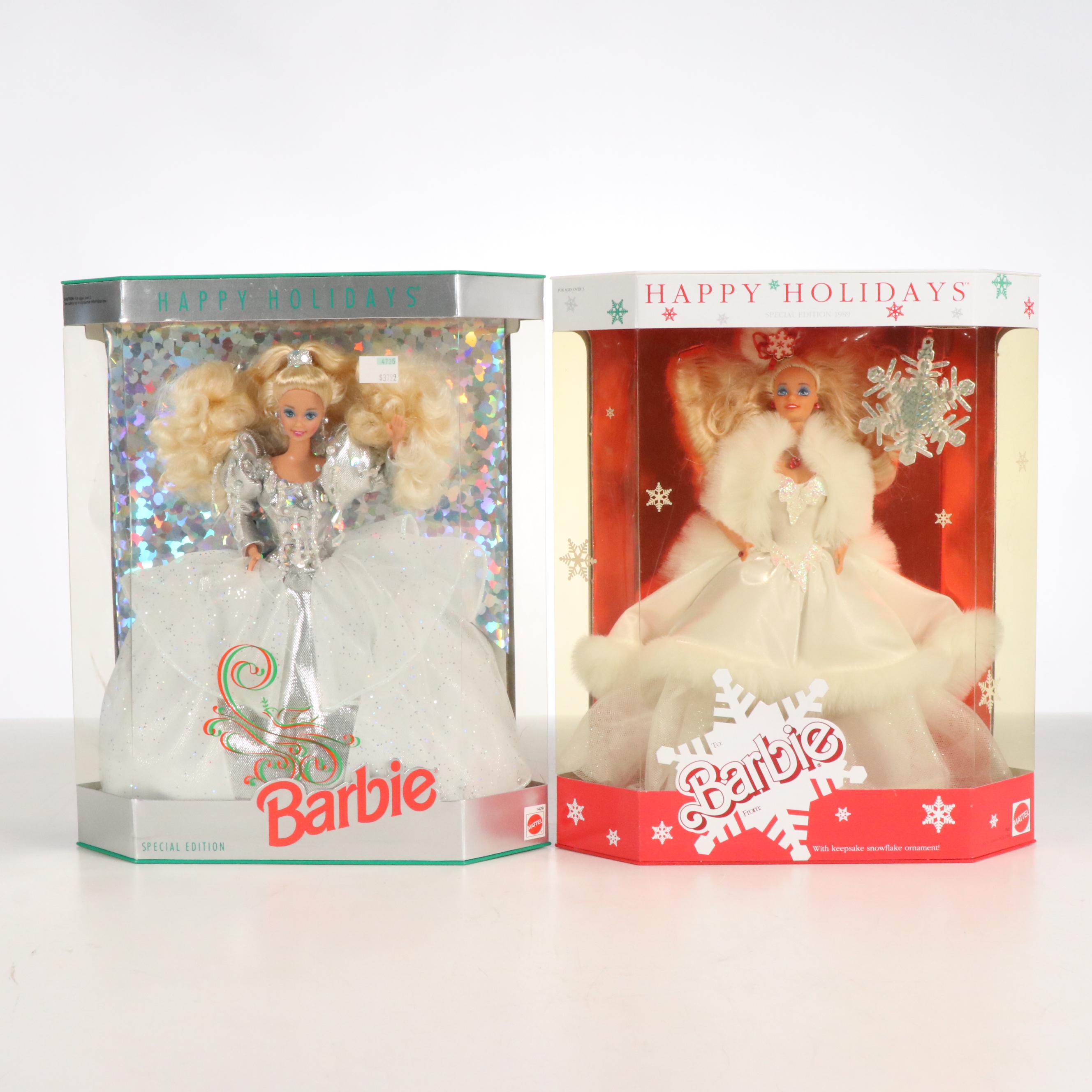Barbie "Winter Velvet" with "Happy Holidays" Dolls