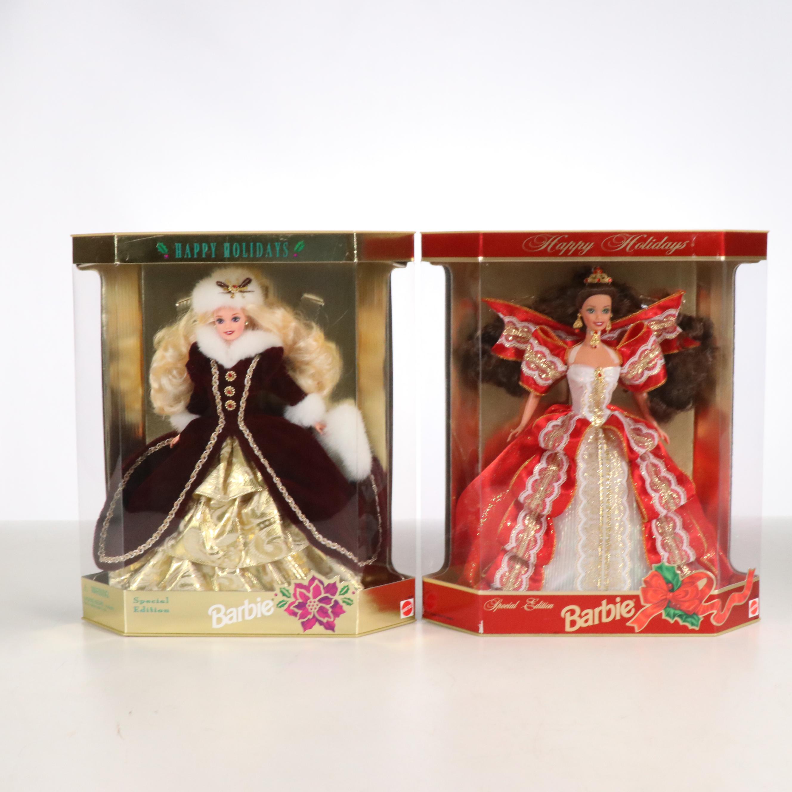 Barbie "Winter Velvet" with "Happy Holidays" Dolls