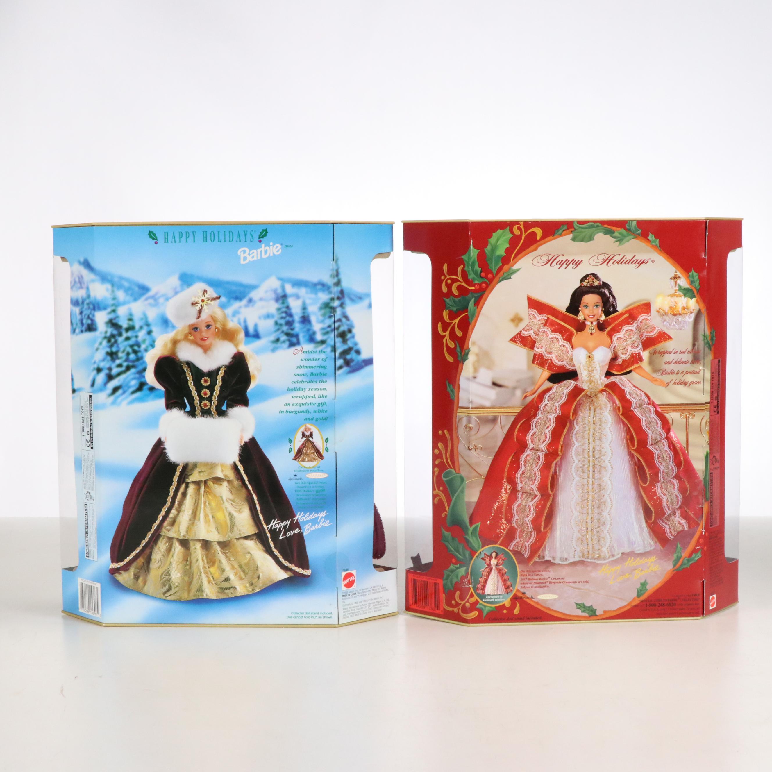 Barbie "Winter Velvet" with "Happy Holidays" Dolls