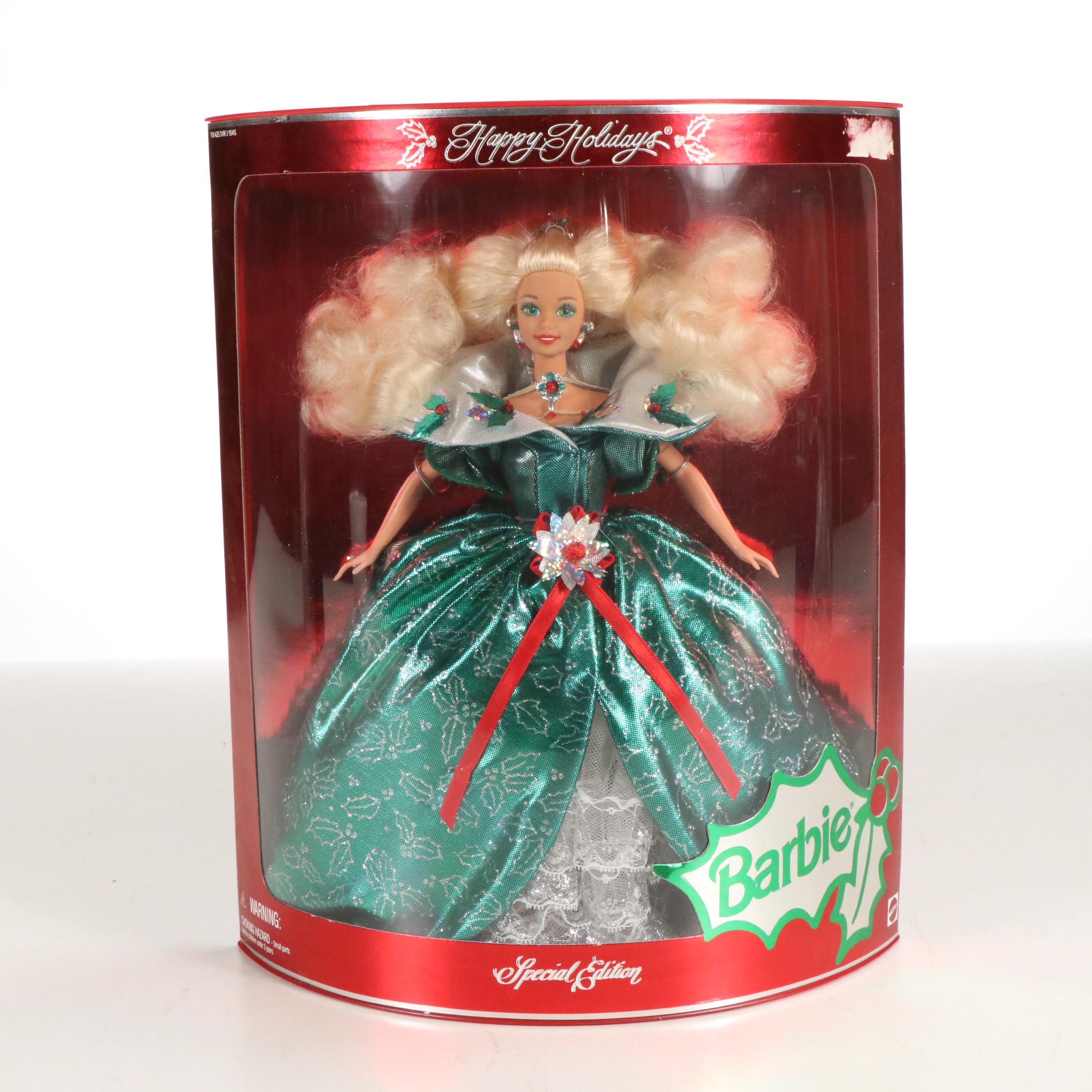 Barbie "Winter Velvet" with "Happy Holidays" Dolls