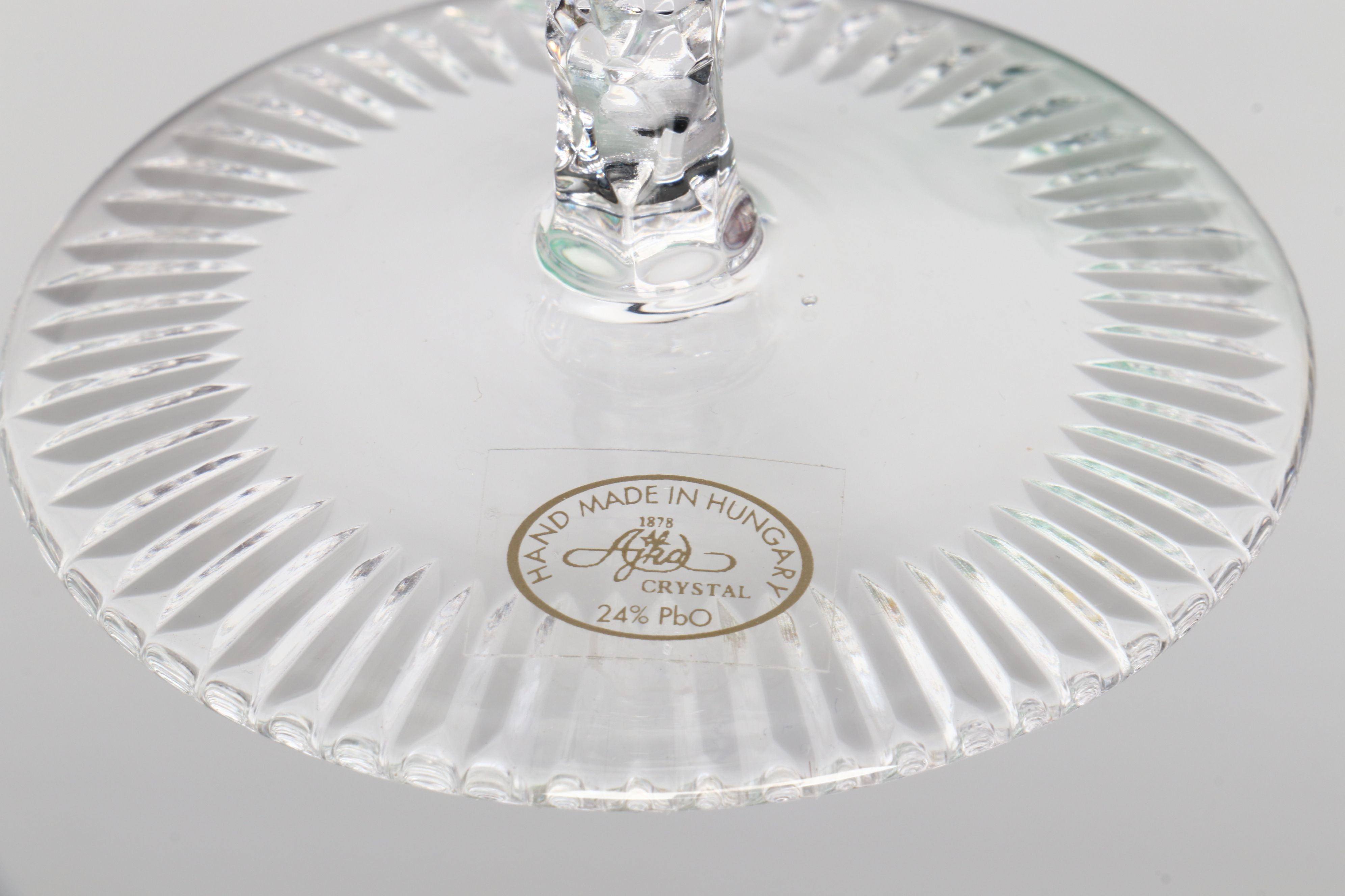 Ajka Hungarian Crystal Hock Wine Glasses