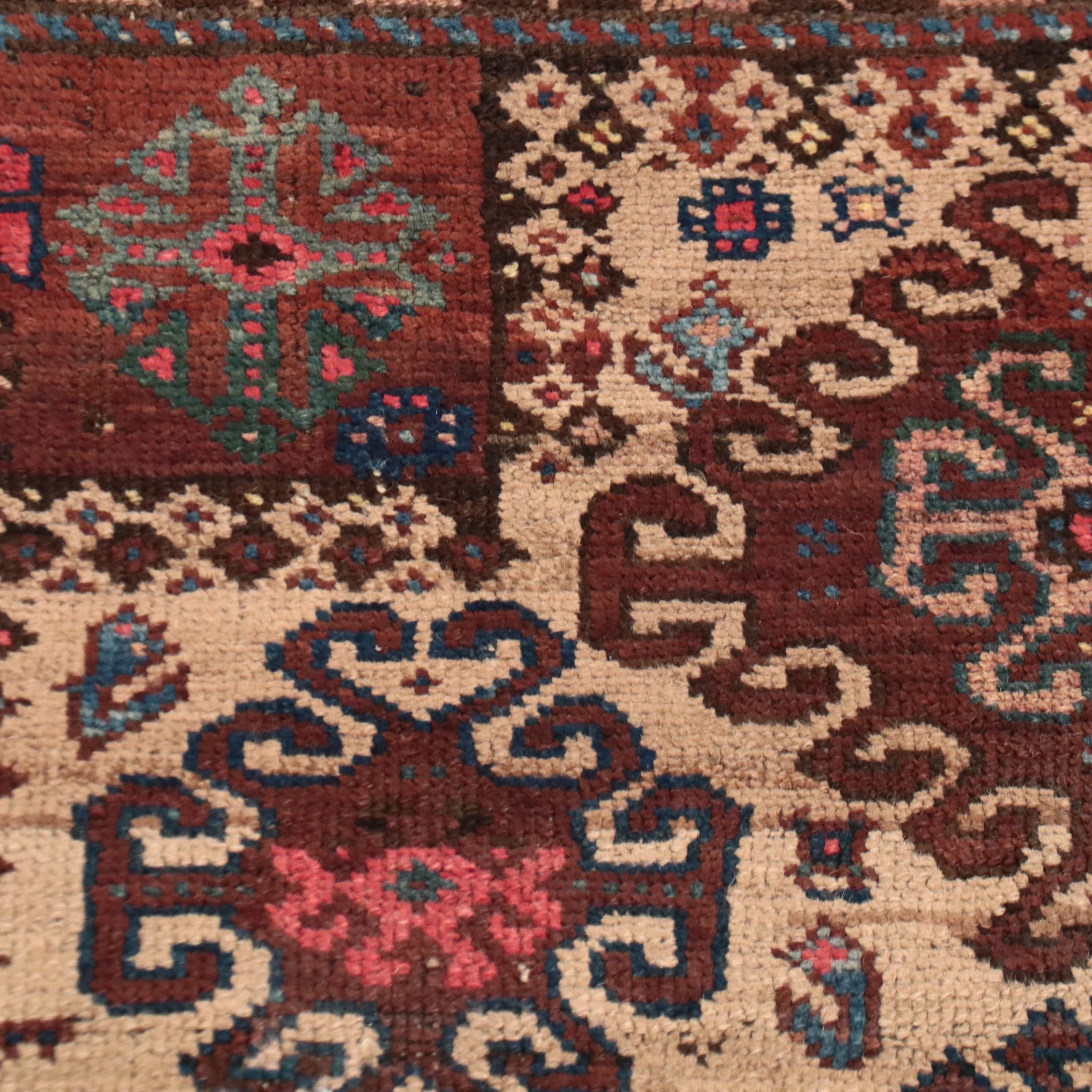 2'5 x 3'11 Hand-Knotted Turkish Baluch Accent Rug