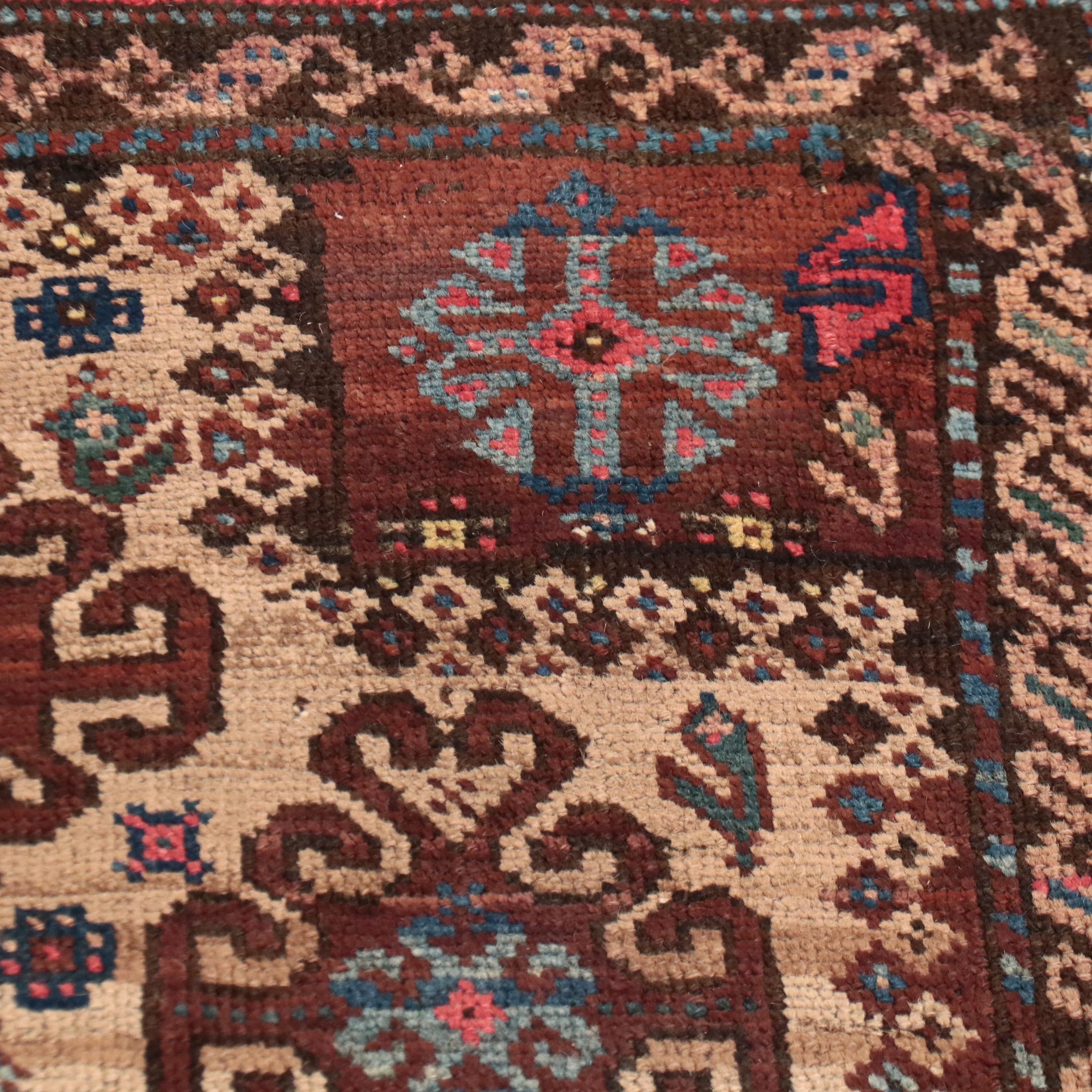 2'5 x 3'11 Hand-Knotted Turkish Baluch Accent Rug