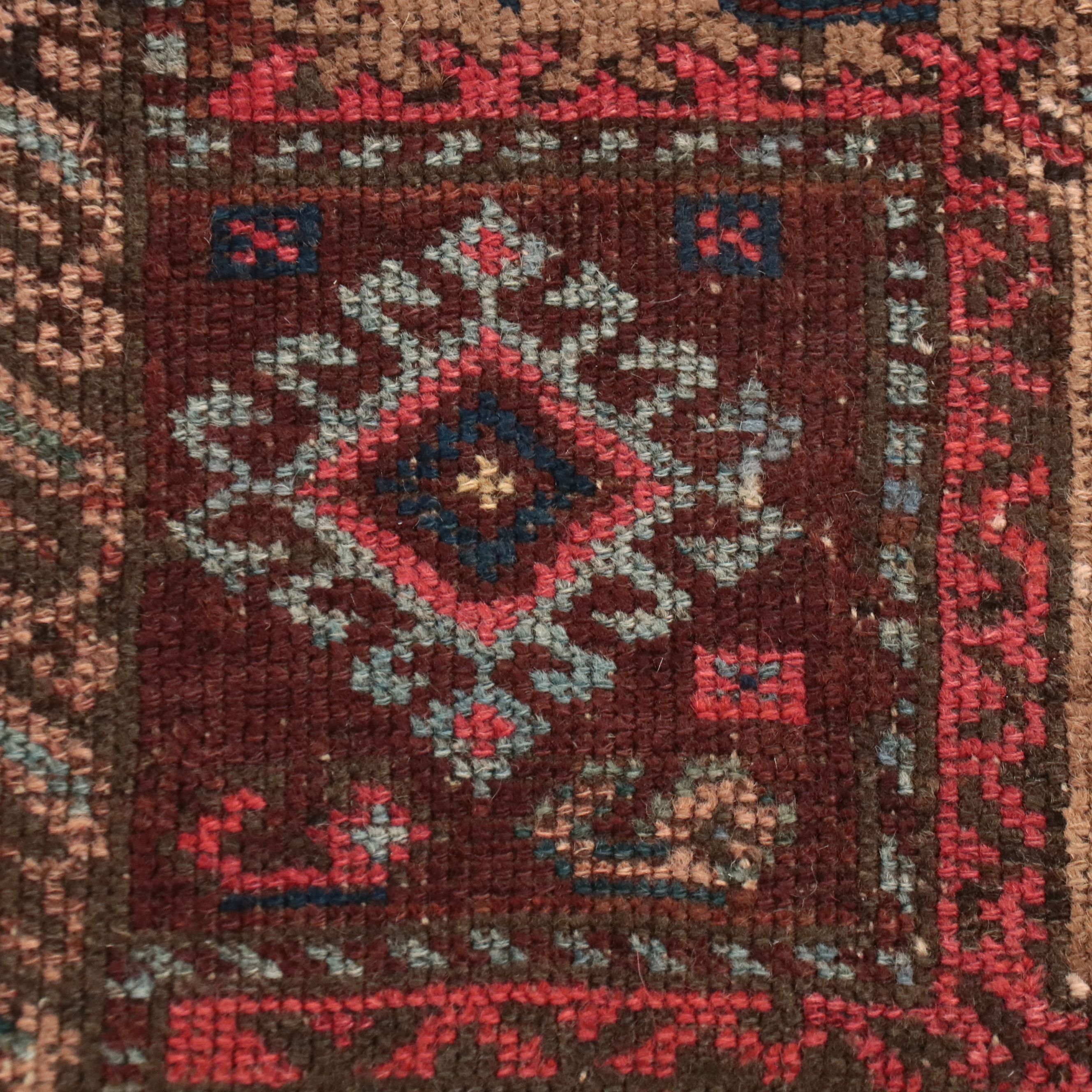 2'5 x 3'11 Hand-Knotted Turkish Baluch Accent Rug