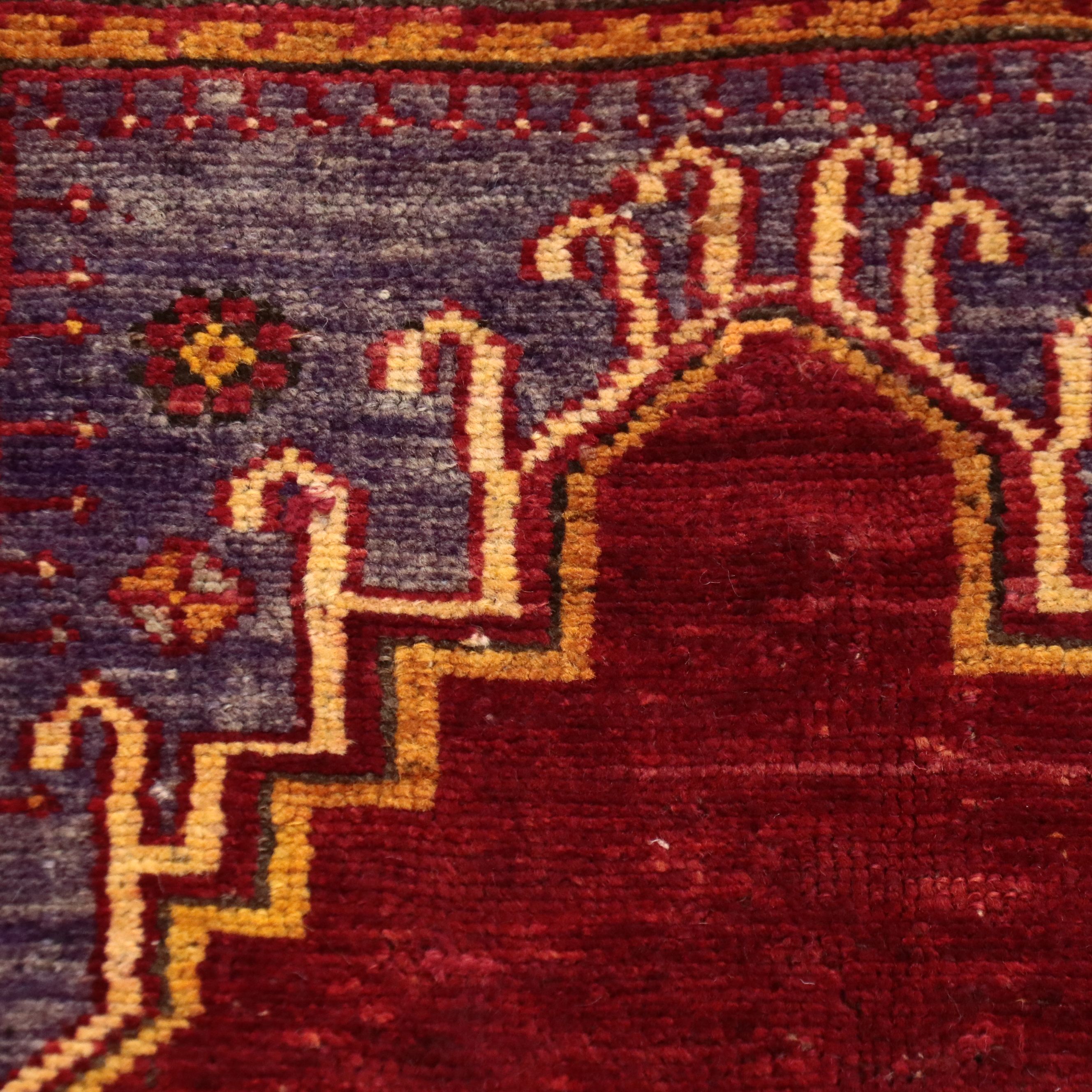3'7 x 5'2 Hand-Knotted Turkish Ghiordes Prayer Rug