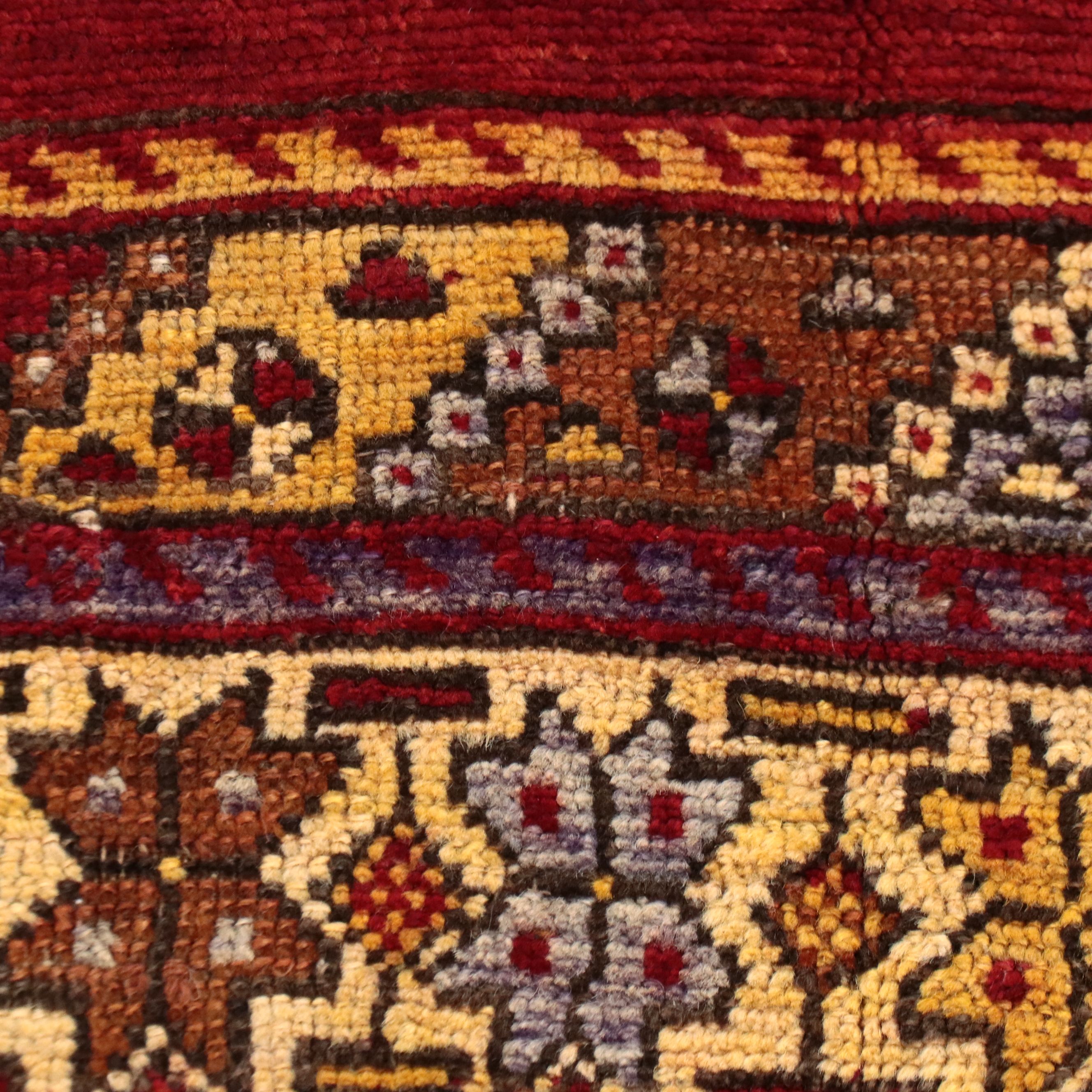 3'7 x 5'2 Hand-Knotted Turkish Ghiordes Prayer Rug